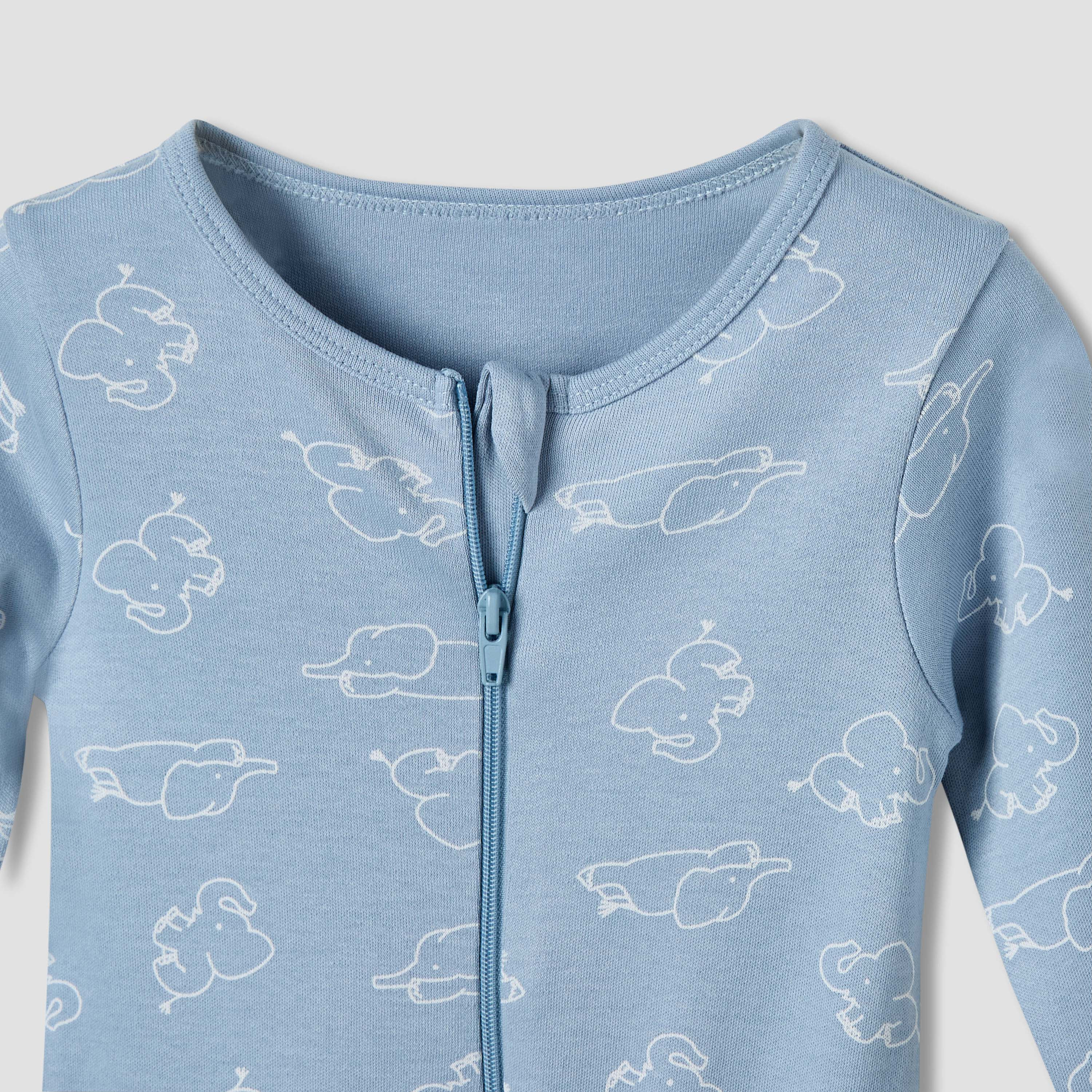 Juniors Cotton Round Long Sleeves Sleepsuit with Fun Print, Set of 5-baby-boys-clothing-nightwear-sleepsuits-image-7