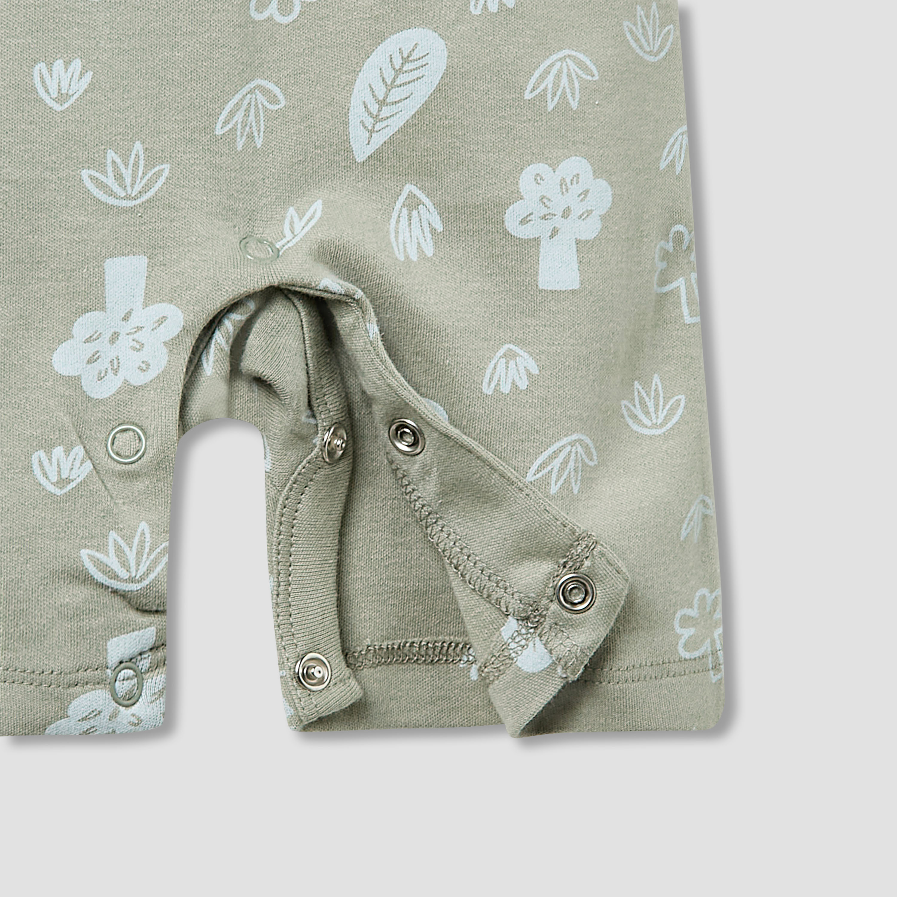 أفرولات قطن بطبعات ديناصور وياقة ضيقة وأكمام قصيرة من جونيورز - طقم 3 قطع-baby-boys-clothing-rompers-image-1