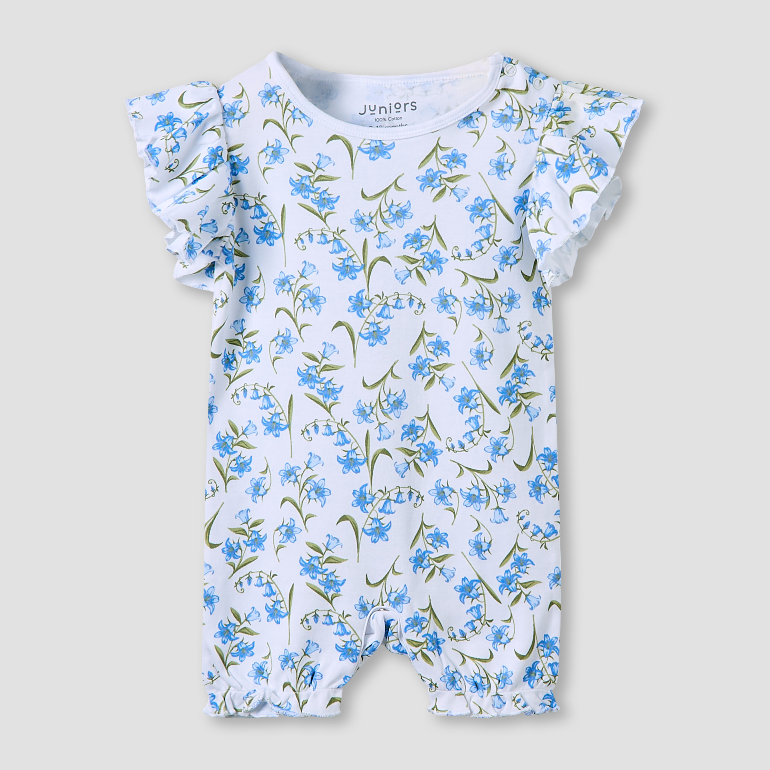 Juniors Crew Neck Romper with Print - Cotton - Short Sleeves - Set of 3-baby-girls-clothing-rompers-image-3