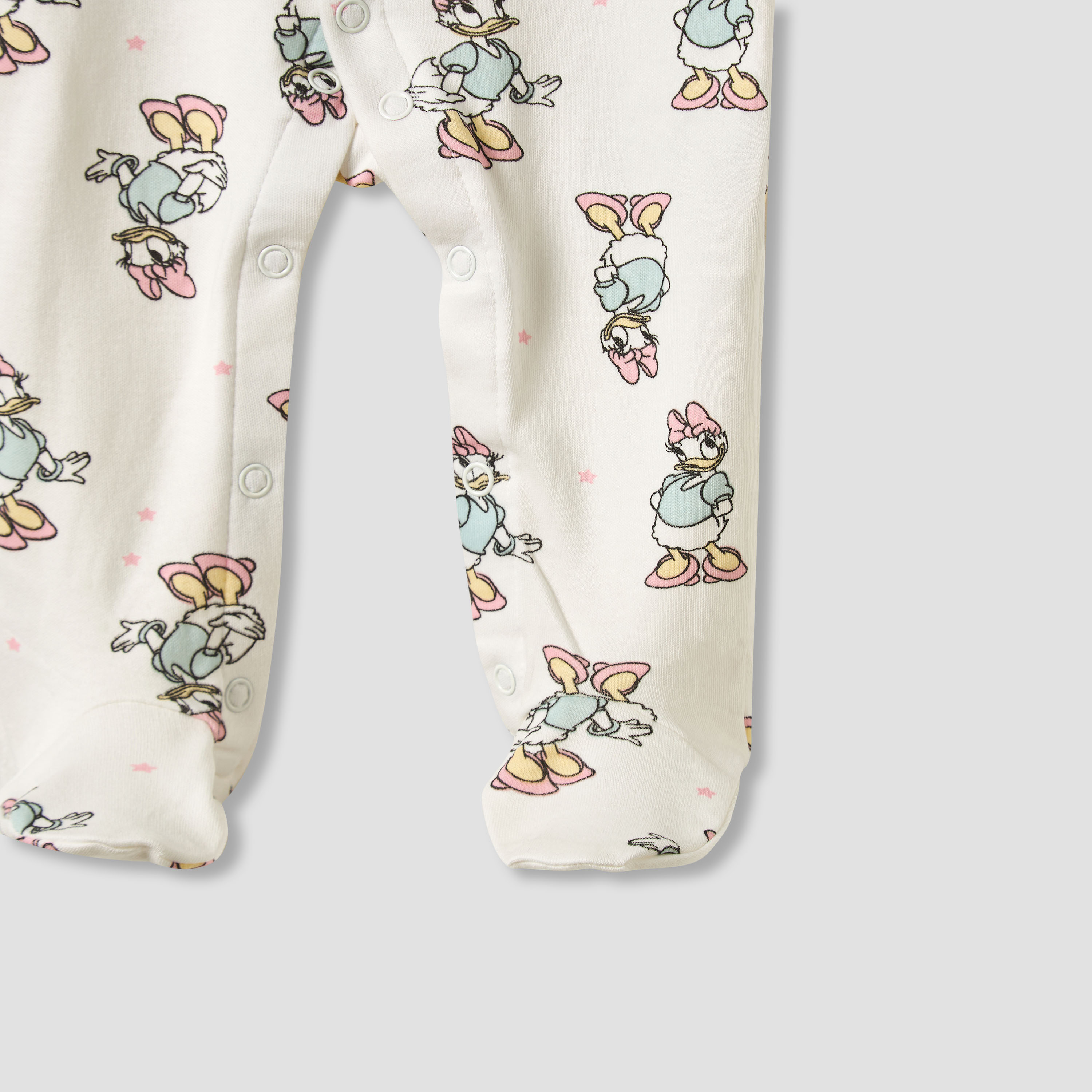Disney Round Neck Sleepsuit with Closed Feet - Cotton - Long Sleeves - Set of 3-baby-girls-clothing-nightwear-sleepsuits-image-6