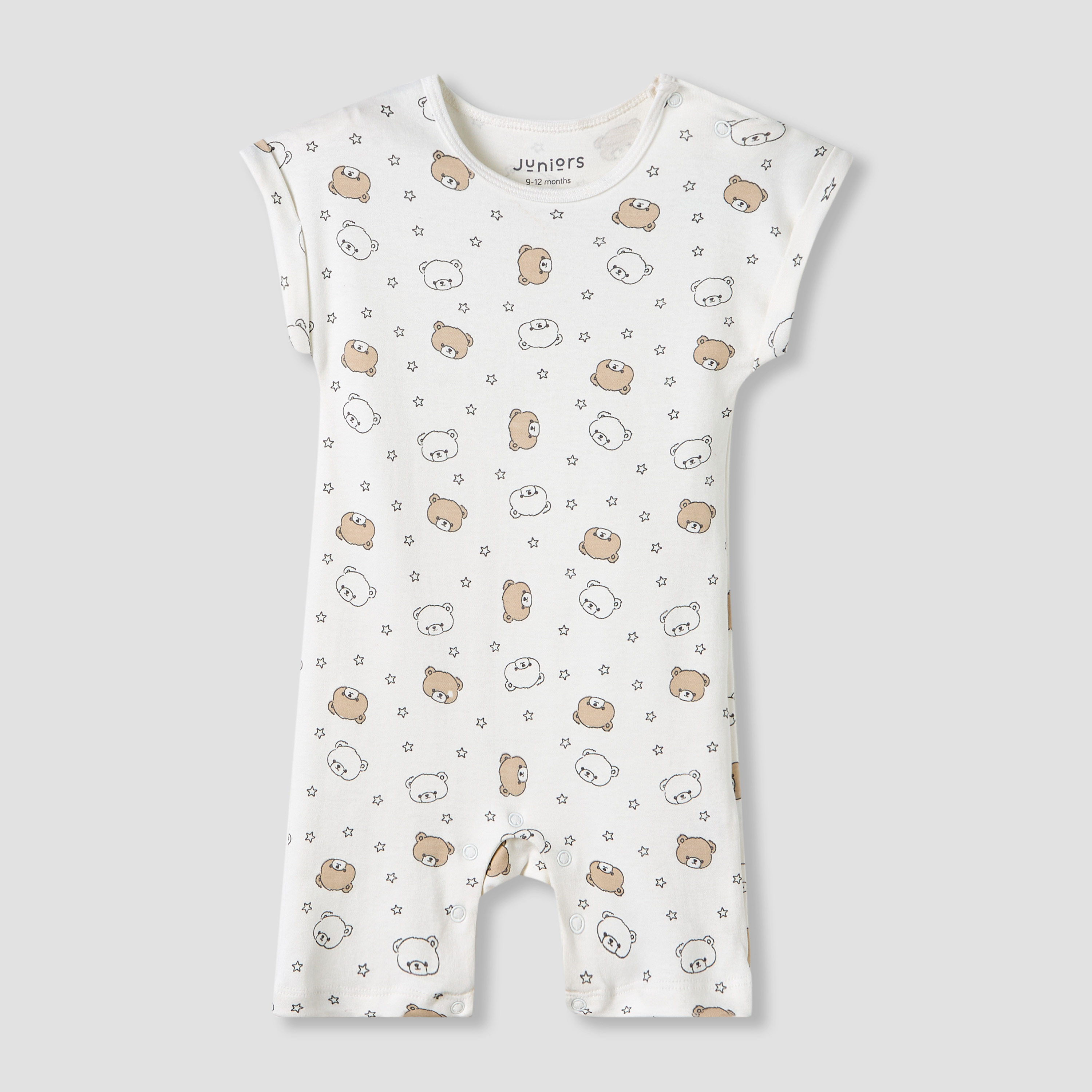 Juniors Crew Neck Romper with Print - Cotton - Short Sleeves - Set of 3-baby-boys-clothing-rompers-image-3