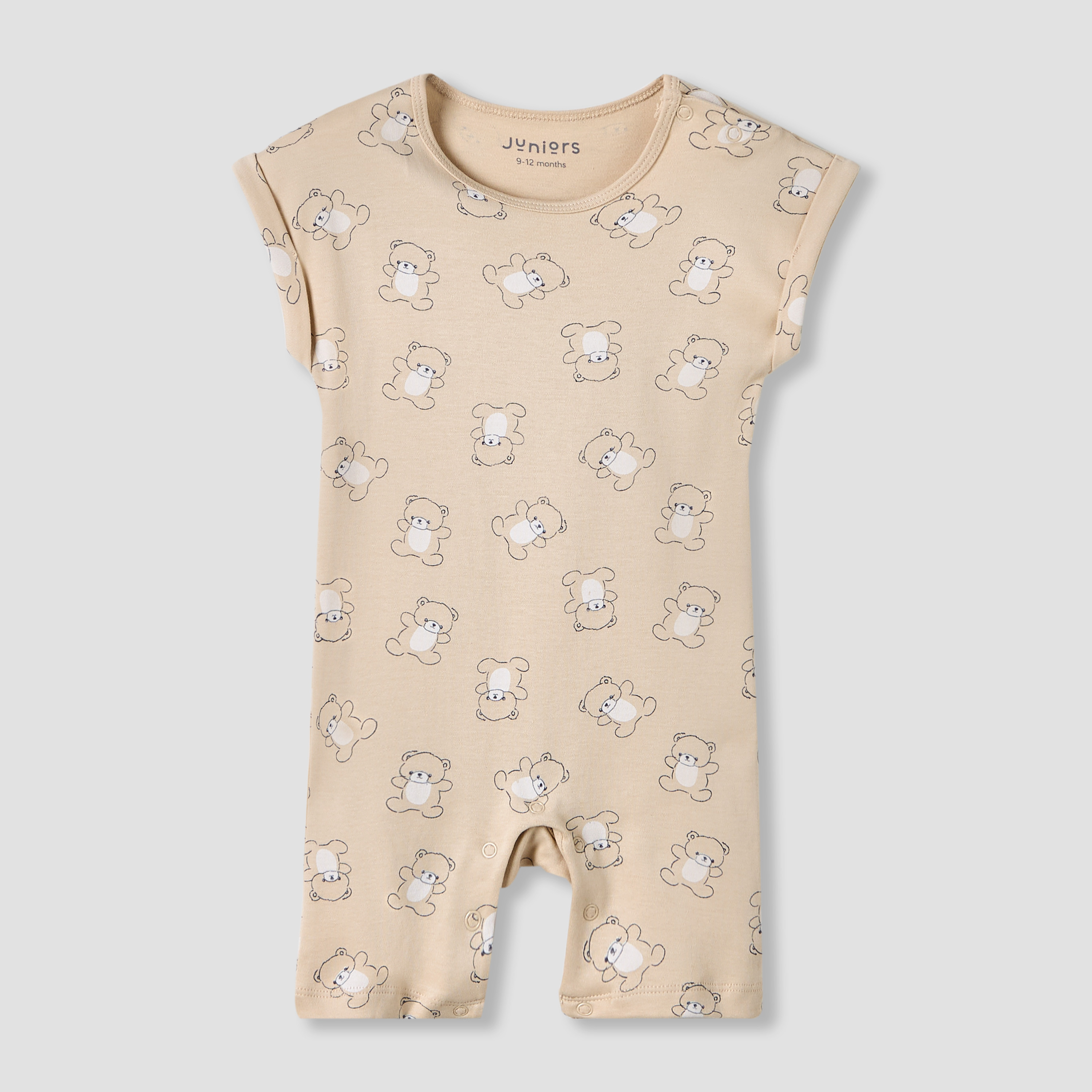 Juniors Crew Neck Romper with Print - Cotton - Short Sleeves - Set of 3-baby-boys-clothing-rompers-image-5