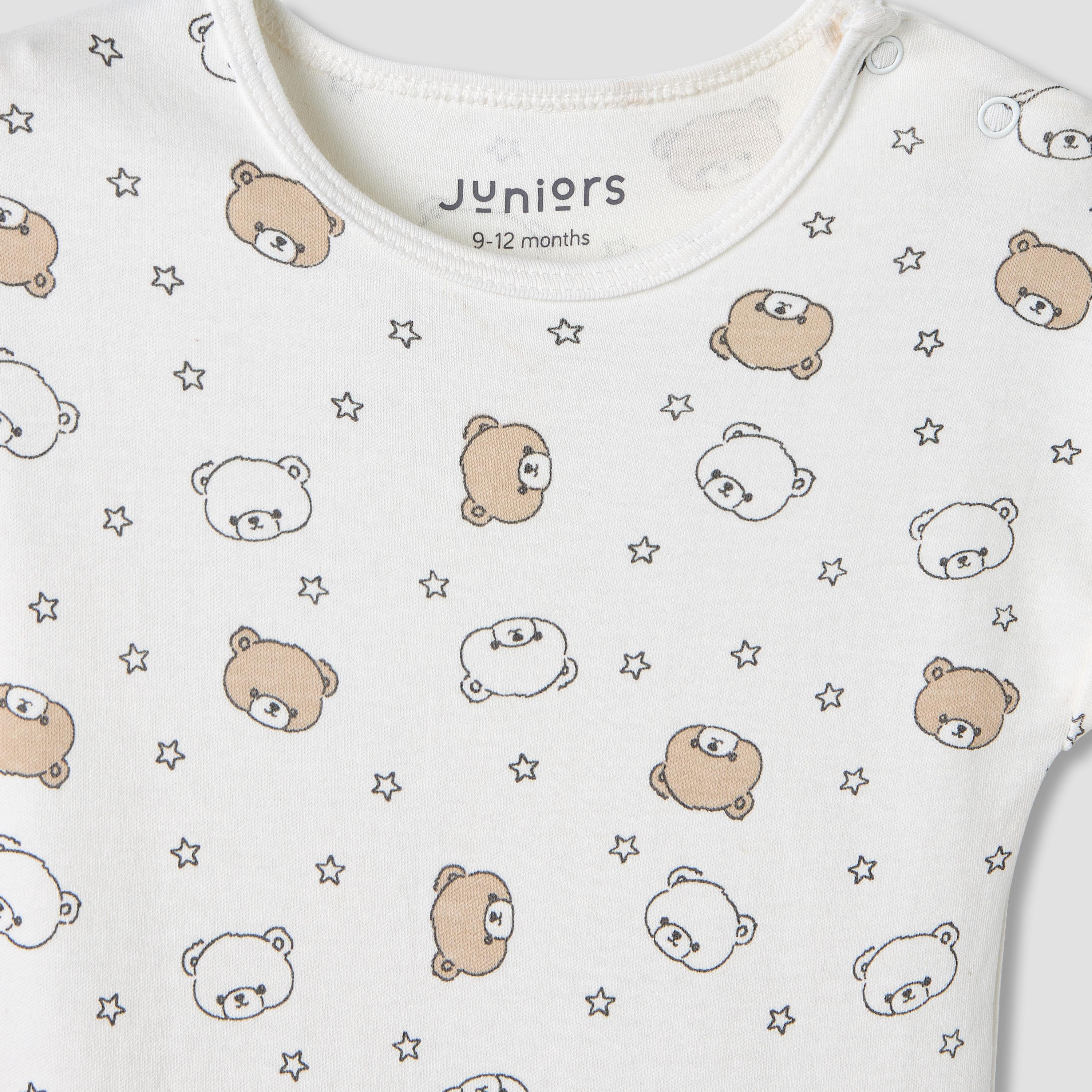 Juniors Crew Neck Romper with Print - Cotton - Short Sleeves - Set of 3-baby-boys-clothing-rompers-image-7