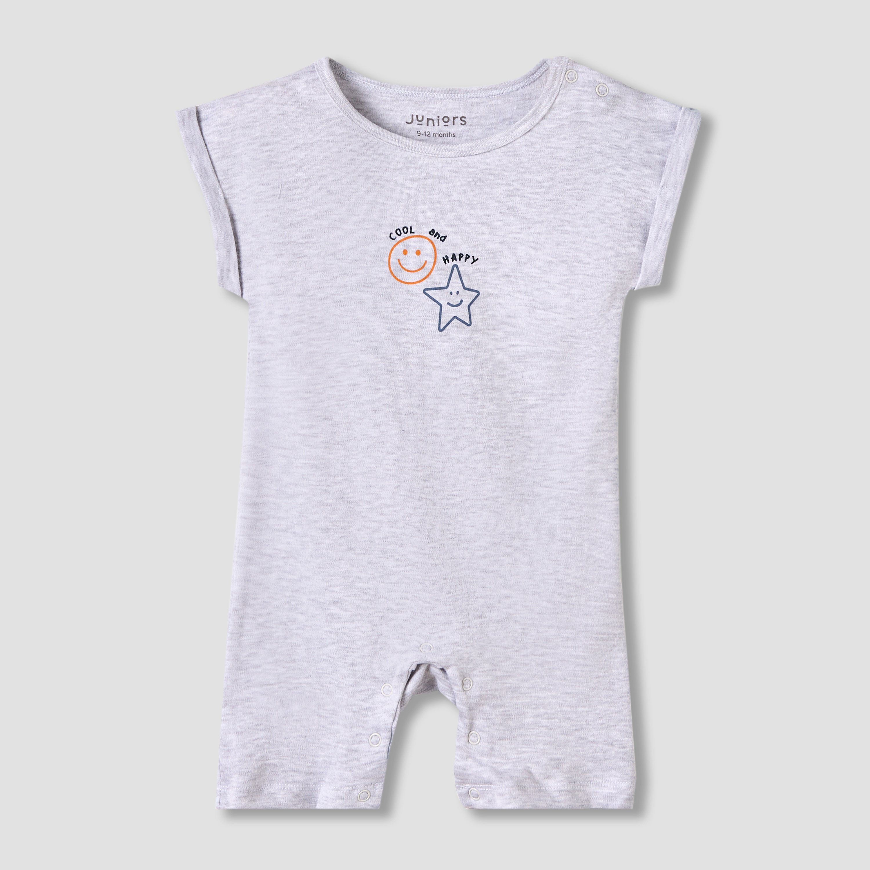 أفرول بياقة ضيقة وطبعات من جونيورز - قطن - أكمام قصيرة - طقم من 3-baby-boys-clothing-rompers-image-4