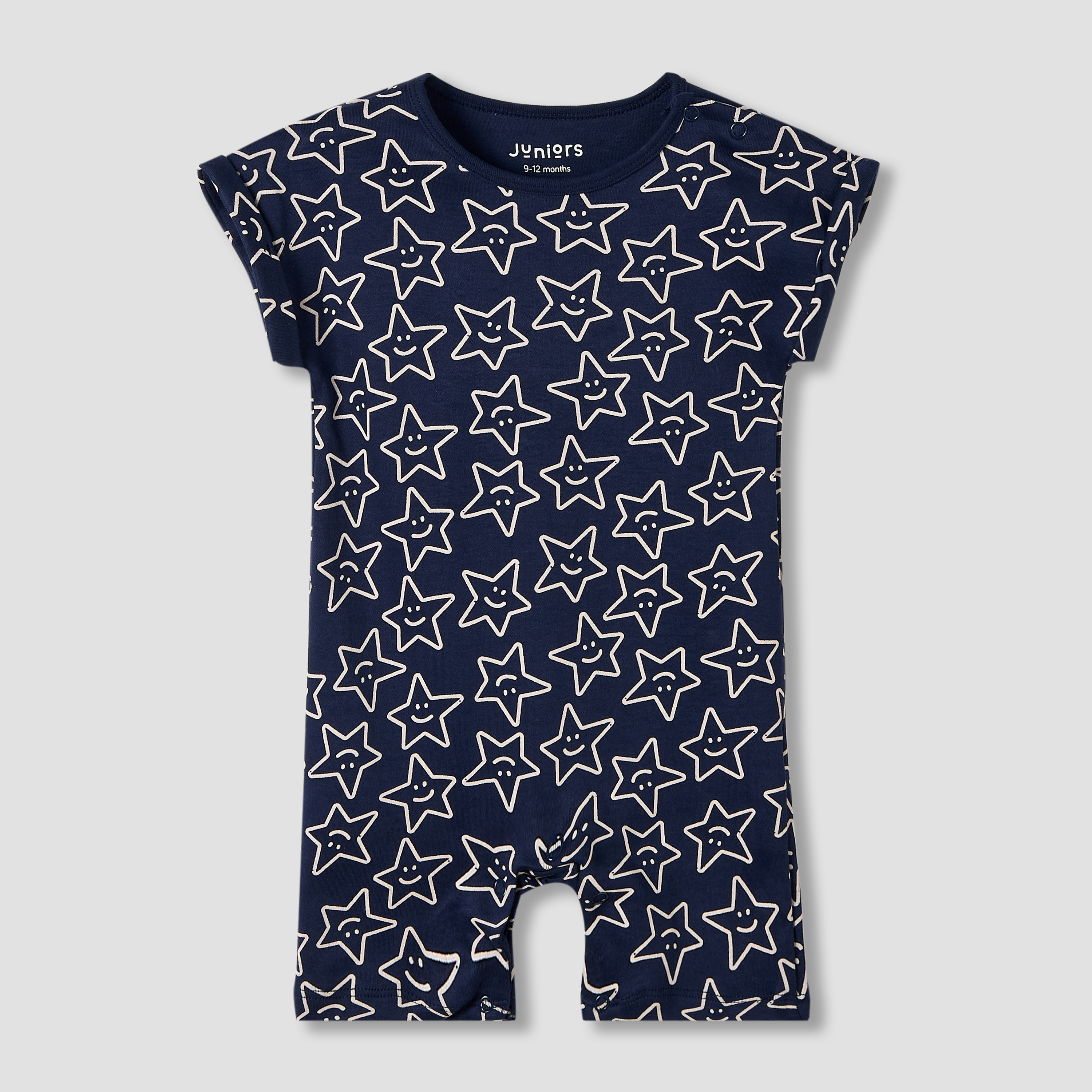 أفرول بياقة ضيقة وطبعات من جونيورز - قطن - أكمام قصيرة - طقم من 3-baby-boys-clothing-rompers-image-3