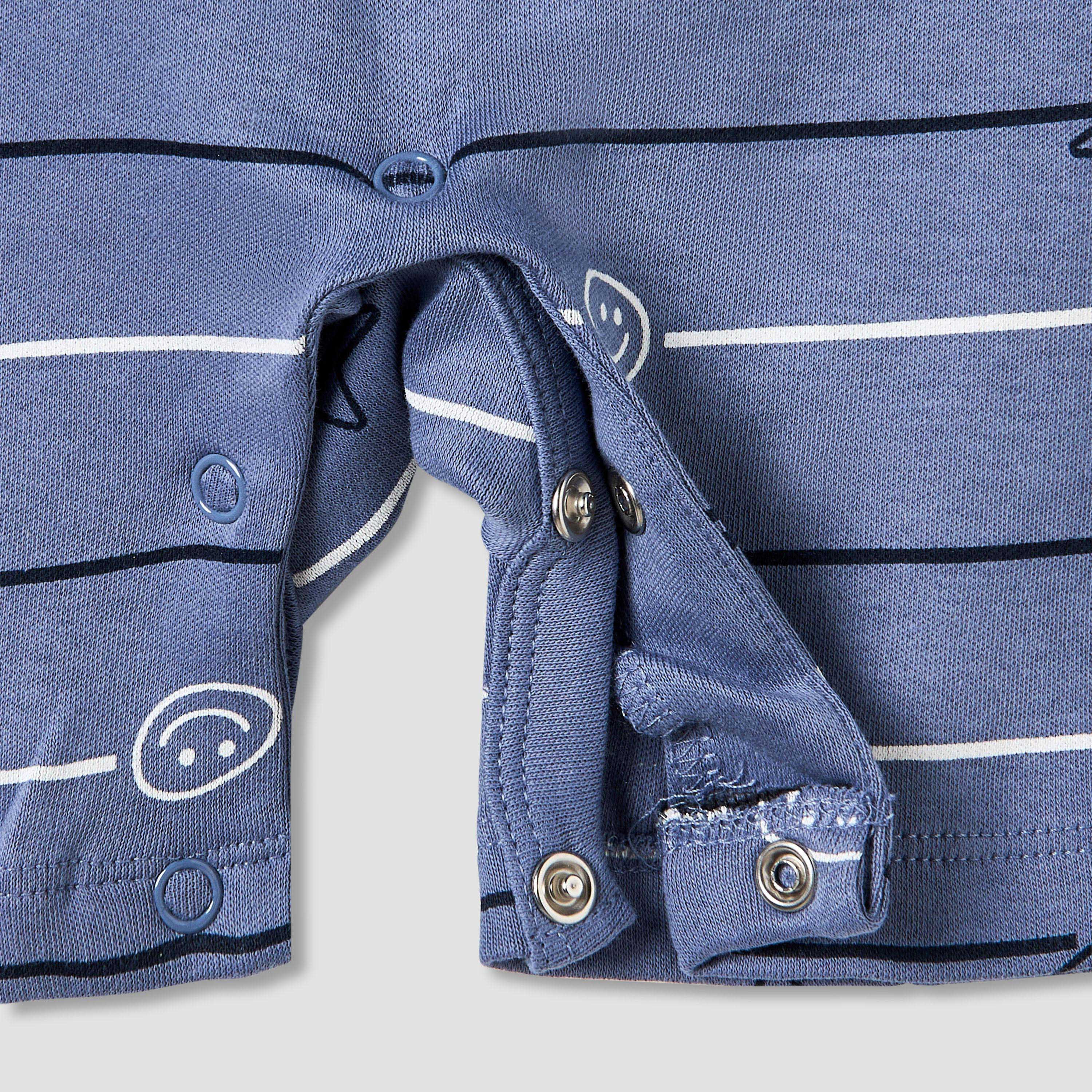 أفرول بياقة ضيقة وطبعات من جونيورز - قطن - أكمام قصيرة - طقم من 3-baby-boys-clothing-rompers-image-1