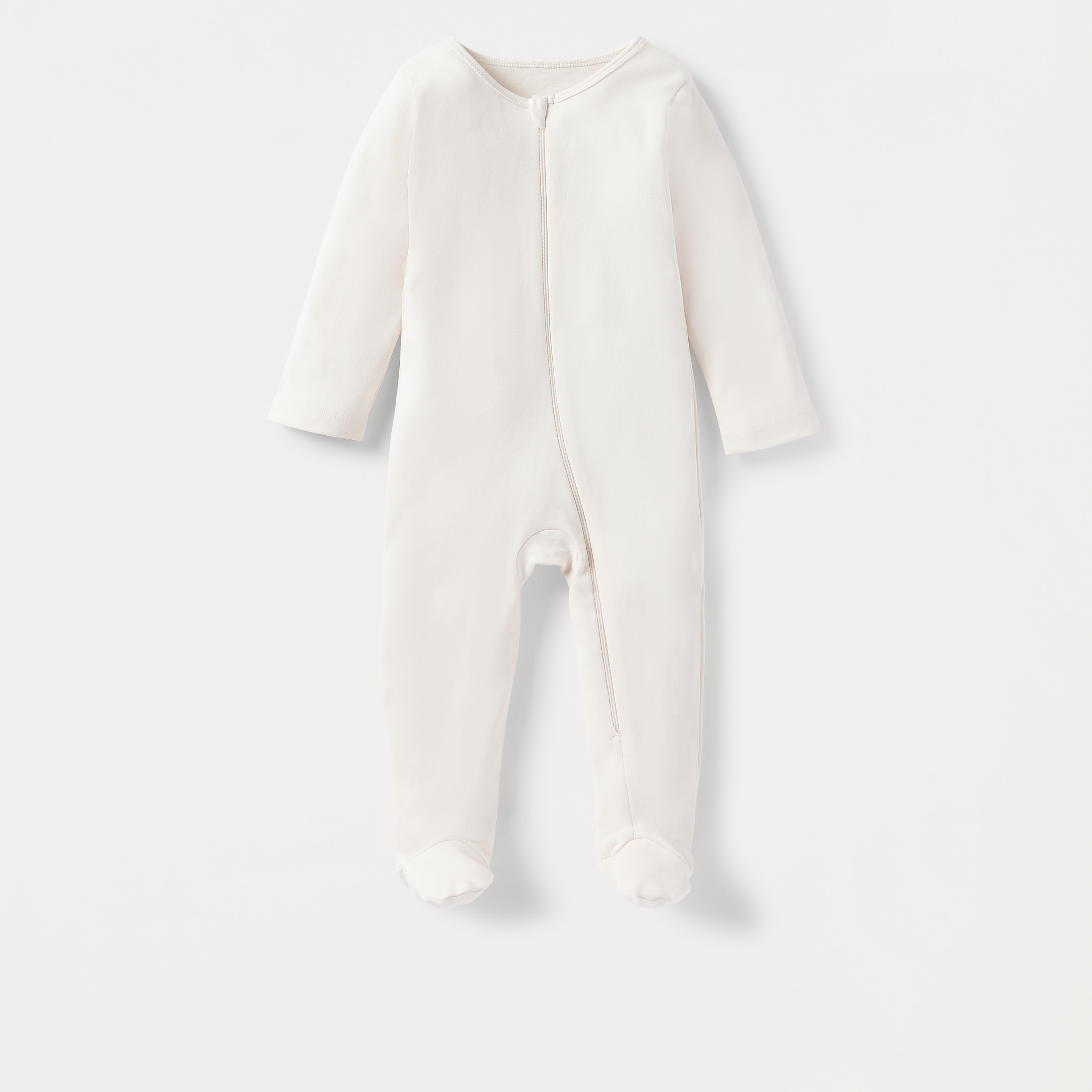 Juniors Solid Closed Feet Sleepsuit with Zip Closure - Set of 3-baby-girls-clothing-nightwear-sleepsuits-image-2