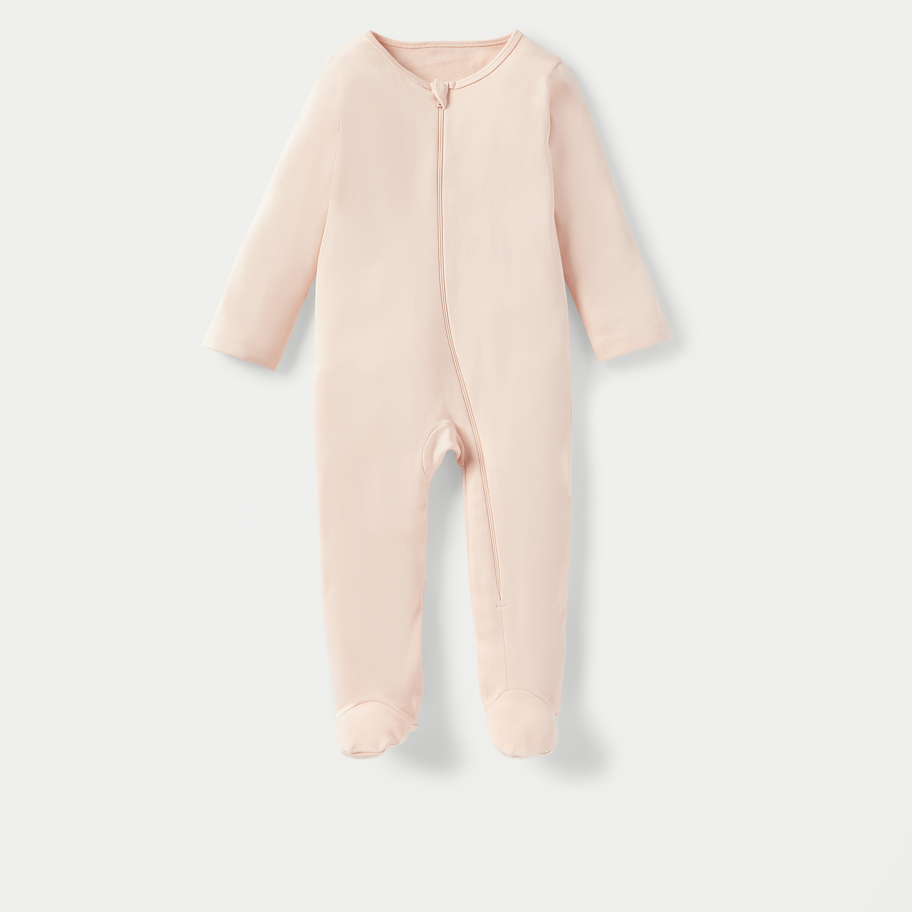 Juniors Solid Closed Feet Sleepsuit with Zip Closure - Set of 3-baby-girls-clothing-nightwear-sleepsuits-image-4