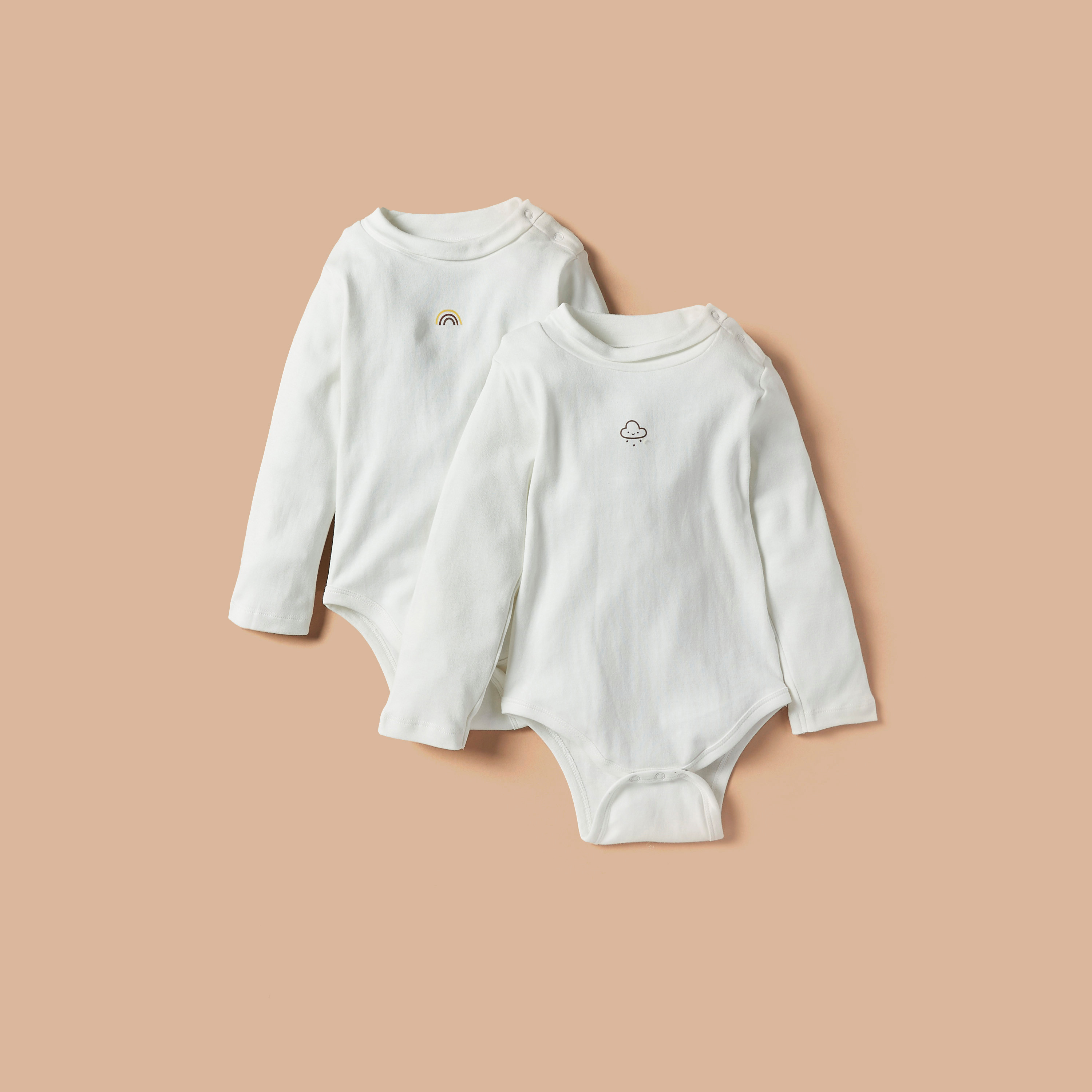 بودي سوت بأكمام طويلة وطبعات من جونيورز - طقم من قطعتين-baby-boys-clothing-bodysuits-image-1