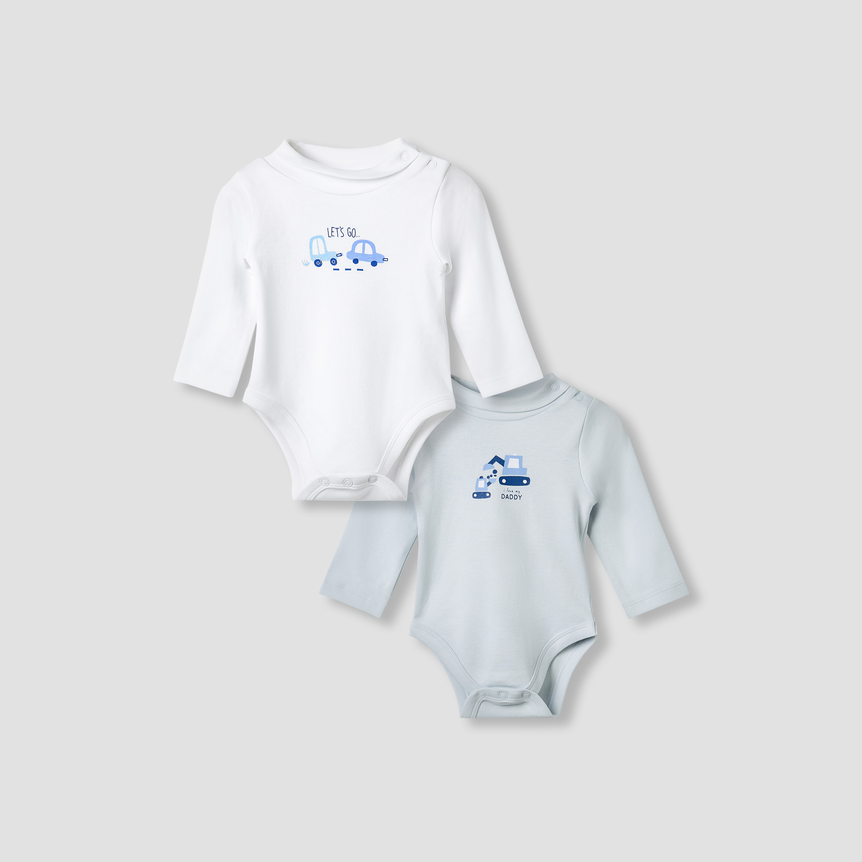 بودي سوت قطن بأكمام طويلة وياقة ضيقة وطبعات سيارات من جونيورز-baby-boys-clothing-bodysuits-image-1