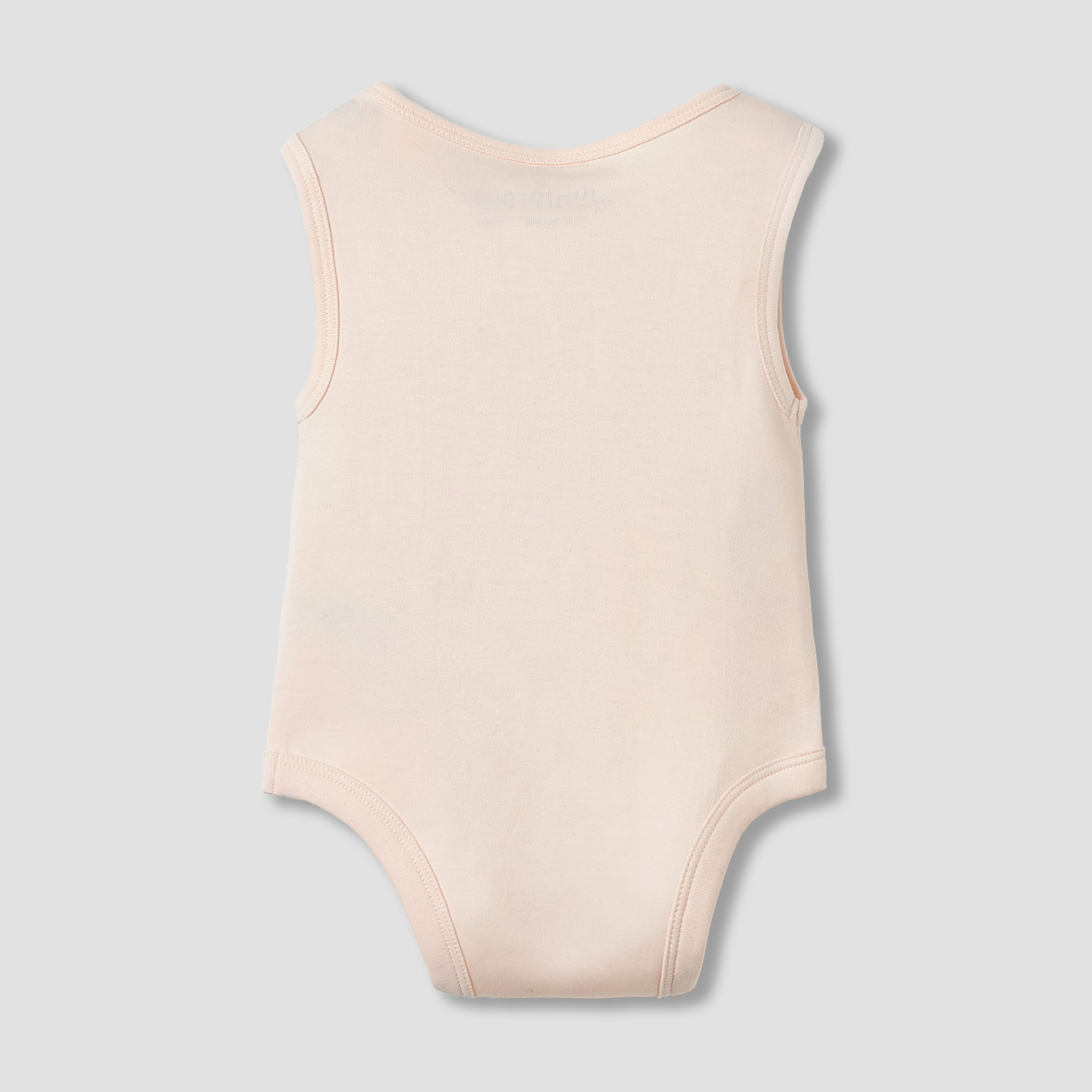 Juniors Round Neck Bodysuit with Snap Button Closure - Cotton - Sleeveless-baby-boys-clothing-bodysuits-image-2