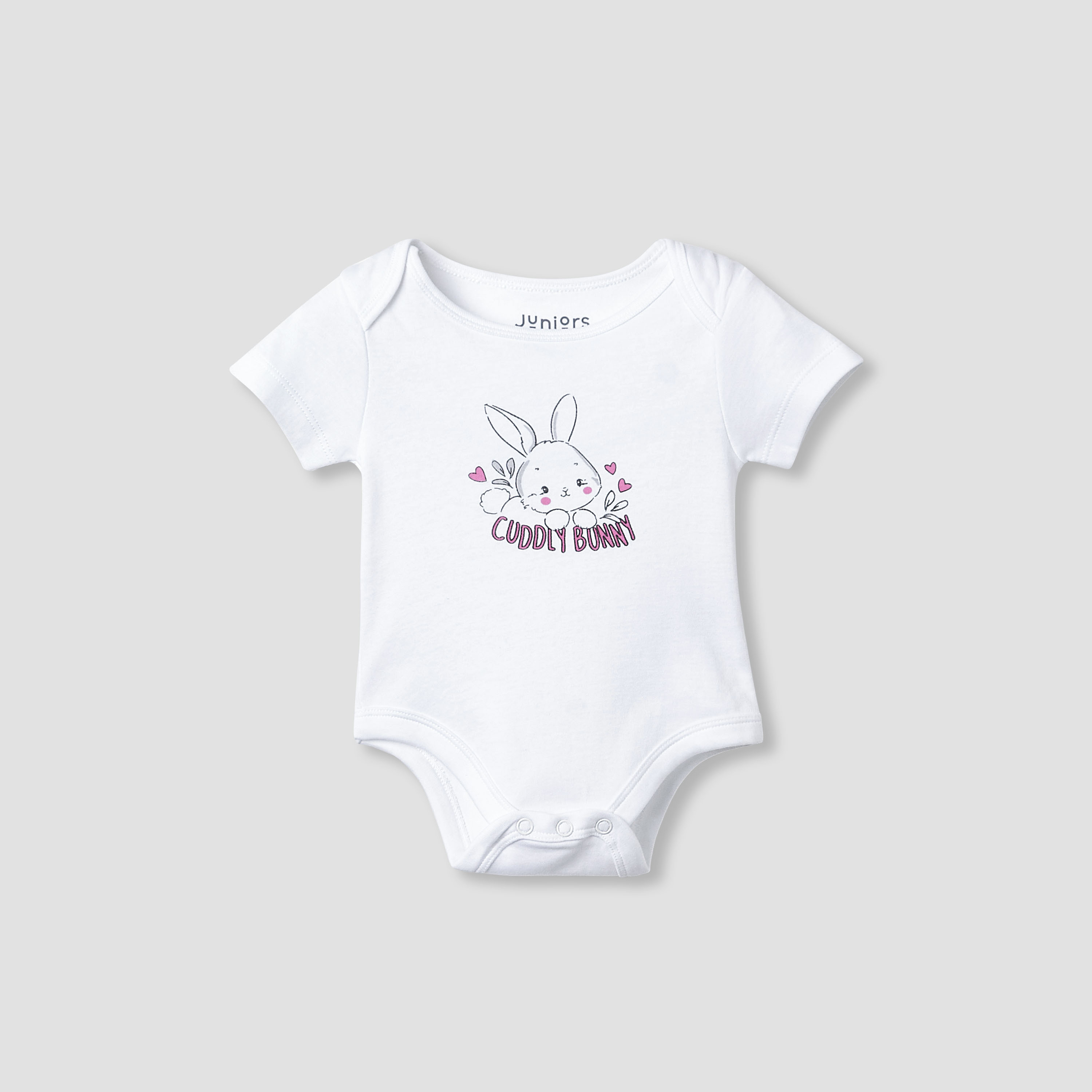 بودي سوت قطن بياقة مستديرة وأكمام قصيرة بزر إغلاق كبس من جونيورز-baby-girls-clothing-bodysuits-image-4