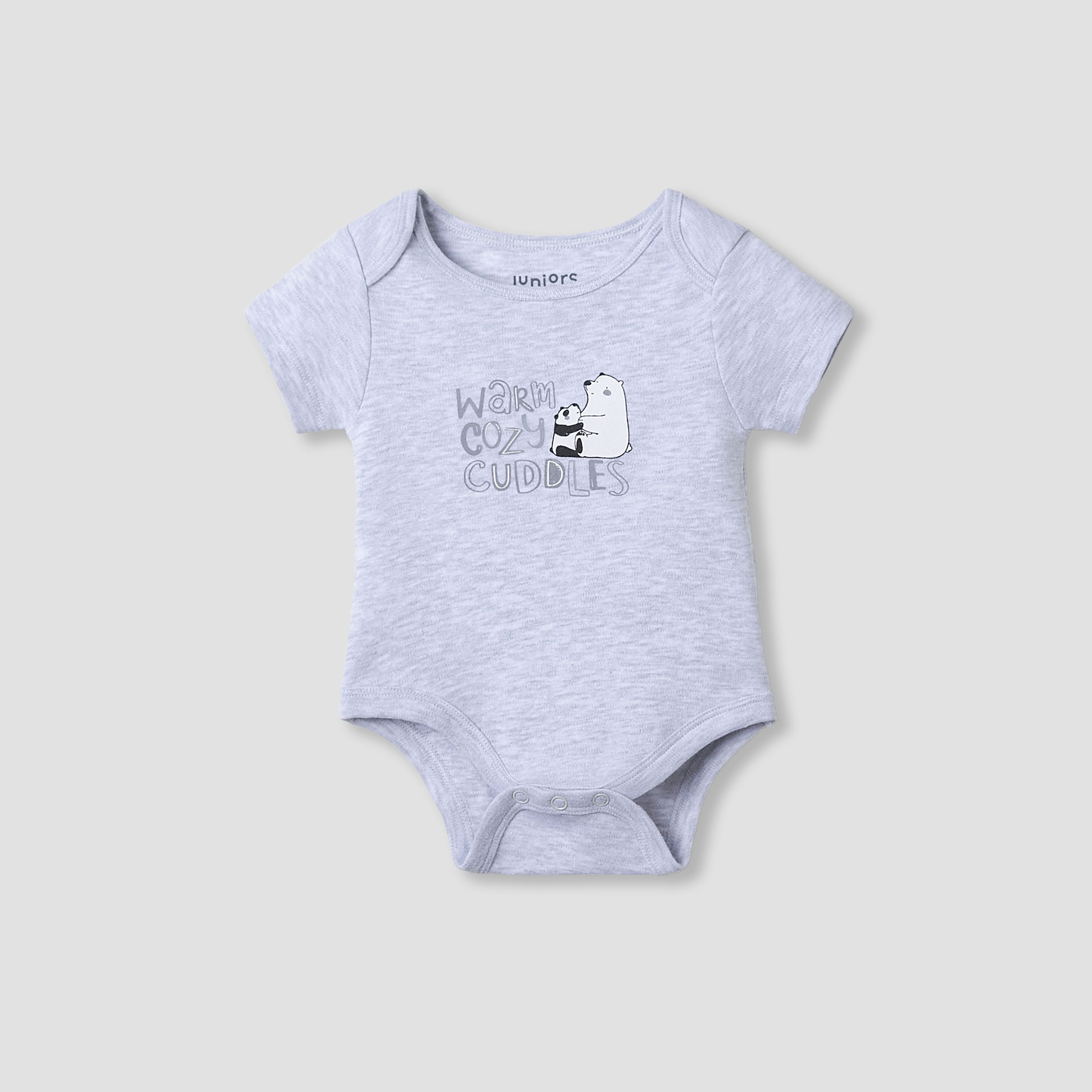 Juniors Round Neck Bodysuit with Snap Button Closure - Cotton - Short Sleeves-baby-boys-clothing-bodysuits-image-1