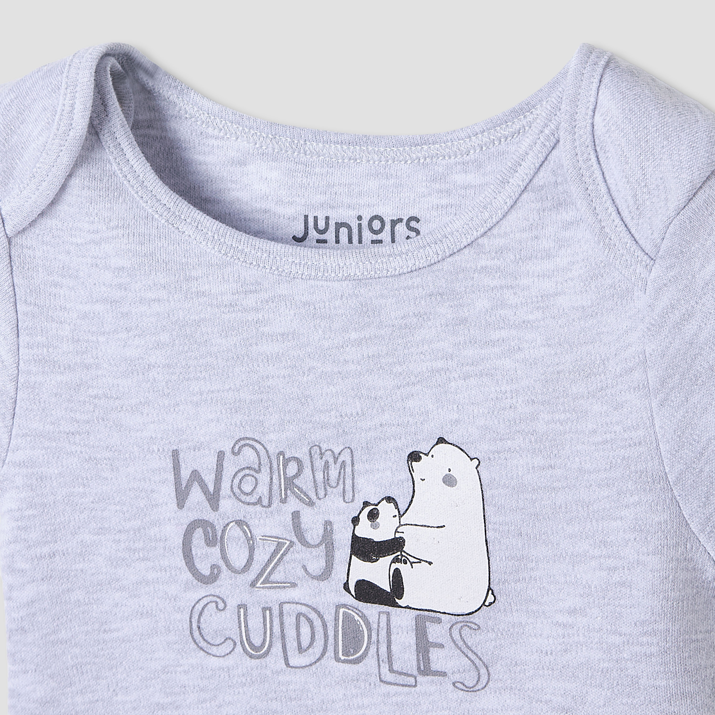 Juniors Round Neck Bodysuit with Snap Button Closure - Cotton - Short Sleeves-baby-boys-clothing-bodysuits-image-3