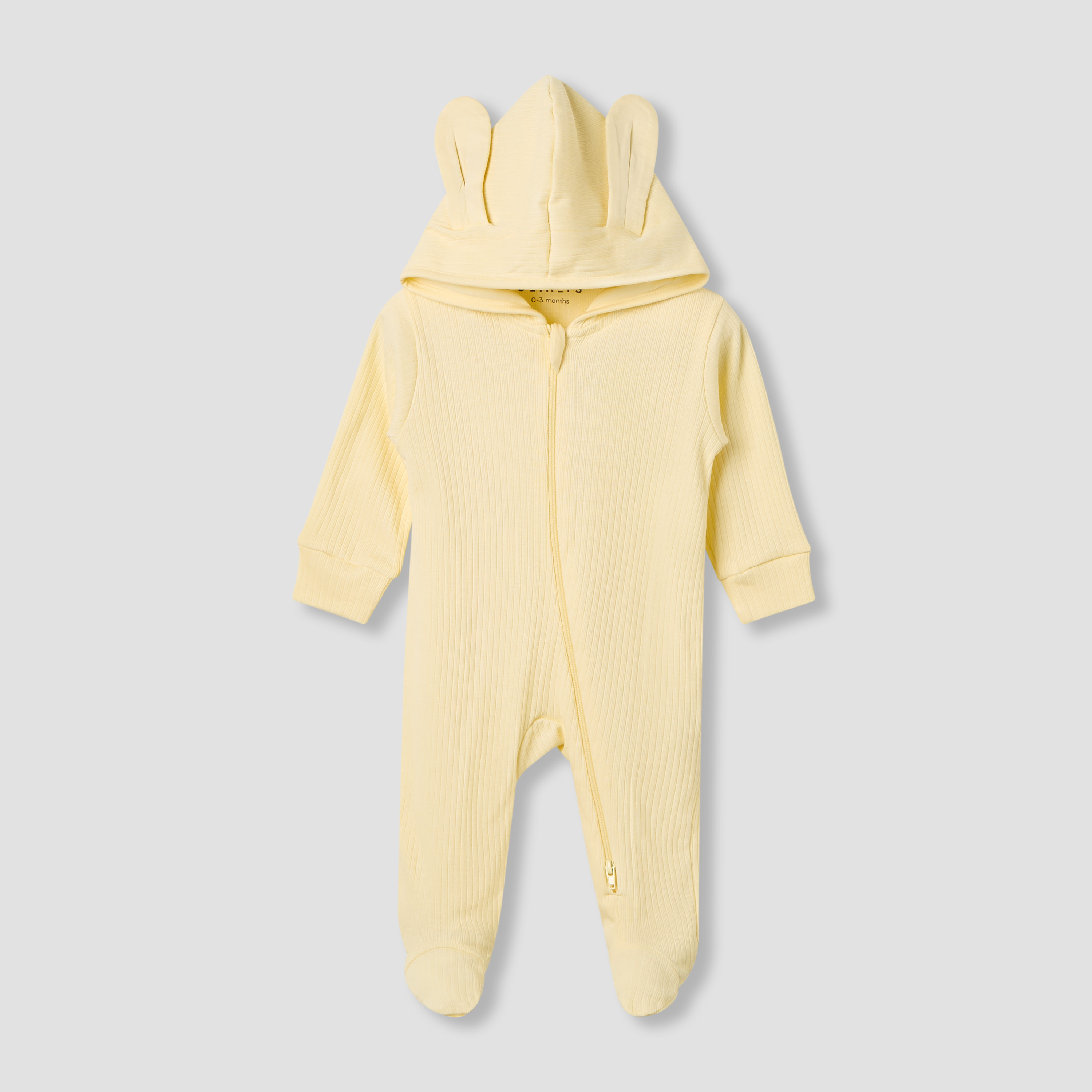 Juniors Hooded Sleepsuit with Moving Ears Accent - Cotton - Long Sleeves-baby-girls-clothing-nightwear-sleepsuits-image-1