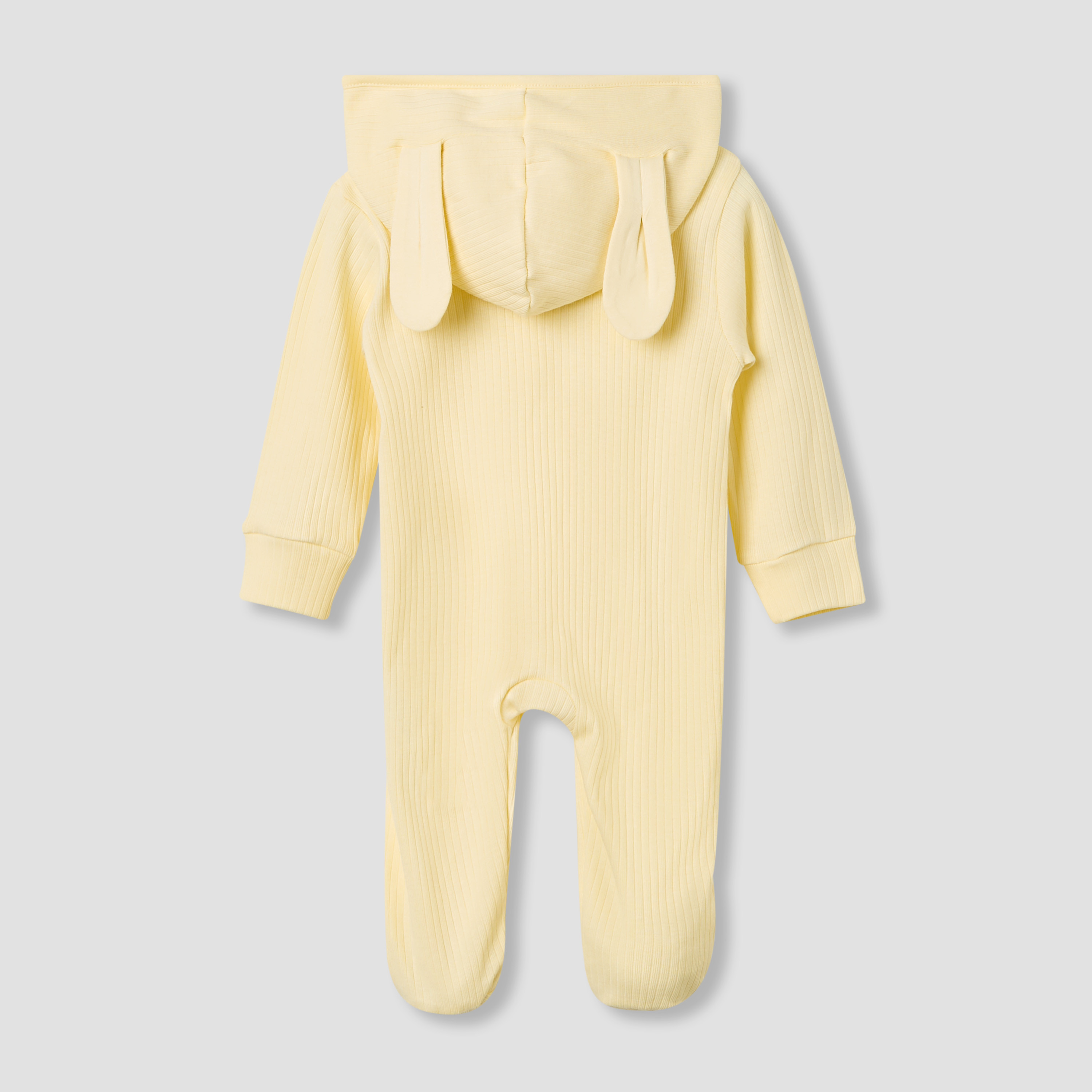 Juniors Hooded Sleepsuit with Moving Ears Accent - Cotton - Long Sleeves-baby-girls-clothing-nightwear-sleepsuits-image-2