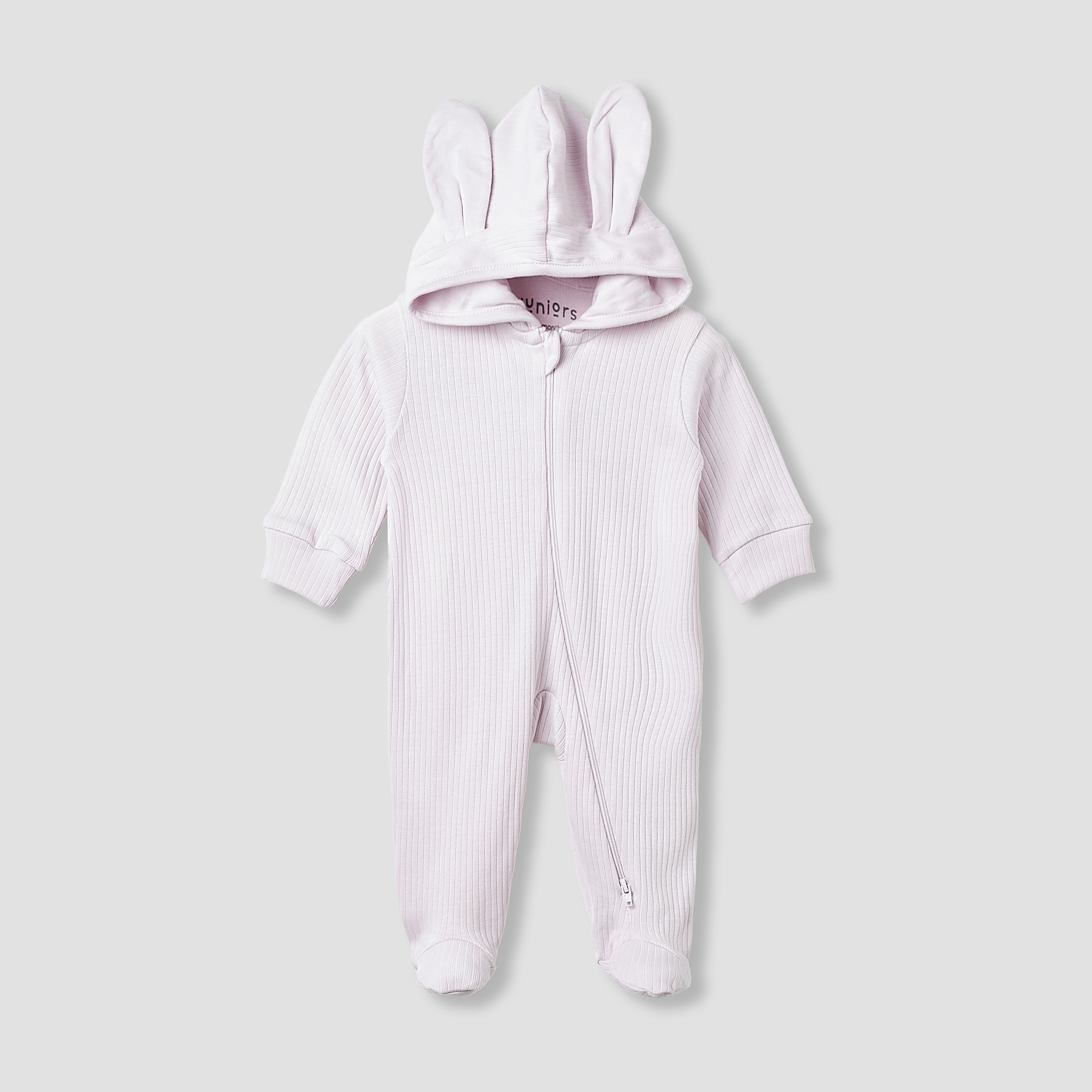 Juniors Hooded Sleepsuit with Movable Ear Accent - Cotton - Long Sleeves-baby-girls-clothing-nightwear-sleepsuits-image-1