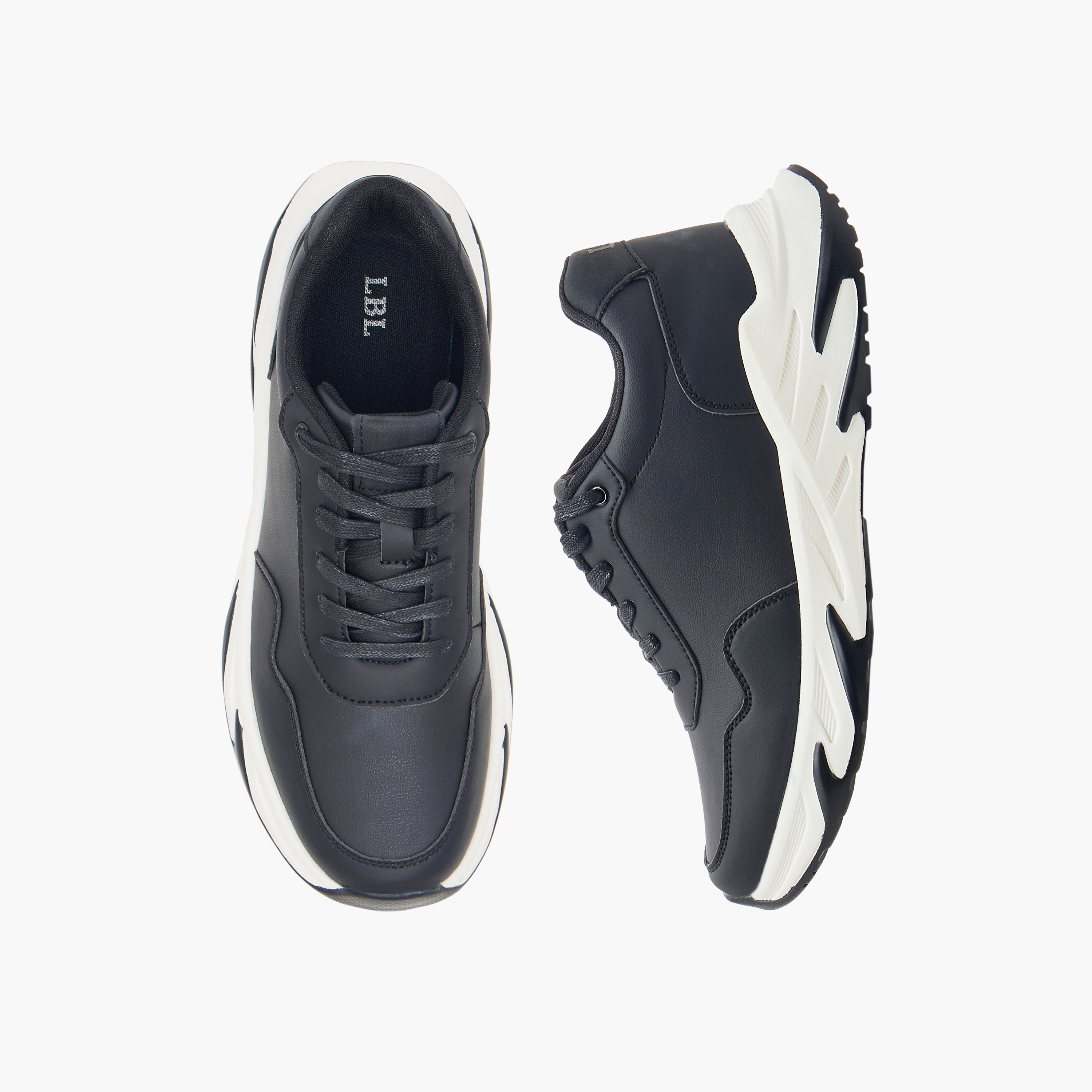 LBL by Shoexpress Panelled Ankle Sneakers with Lace-Up Closure-men-shoes-sneakers-image-1