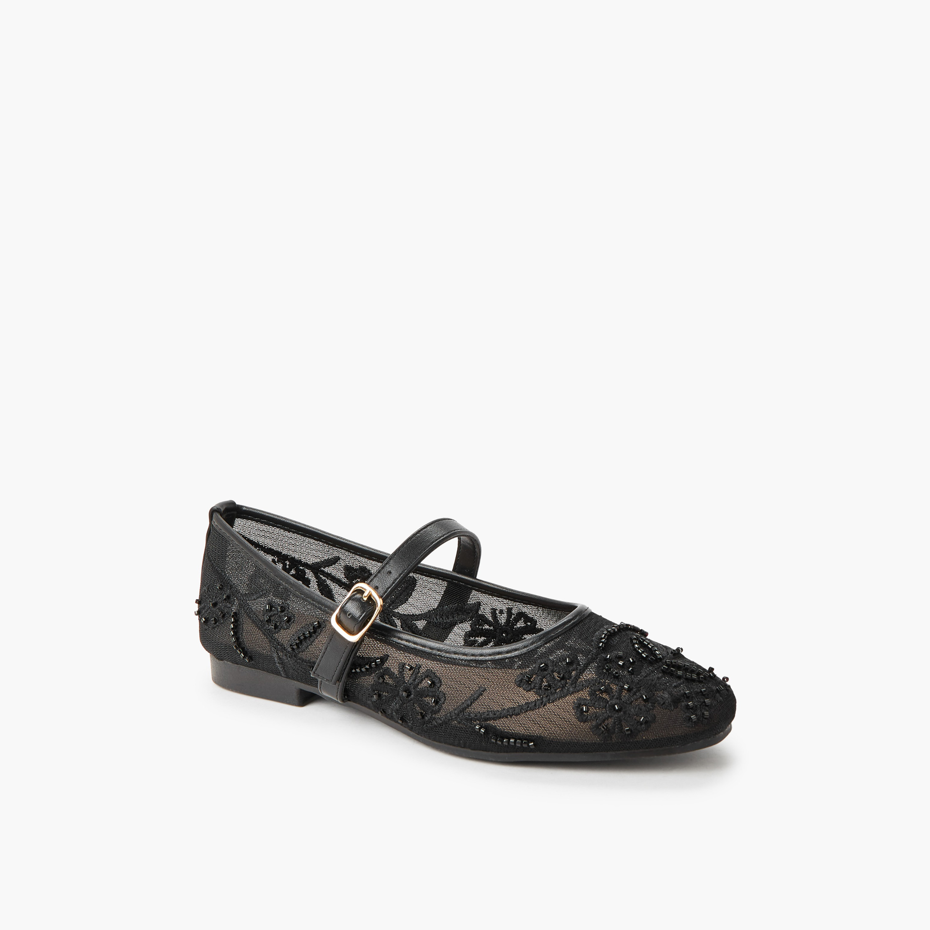 Flora Bella Women Embroidered and Embellished Mary Jane Shoes-women-shoes-ballerinas-image-2