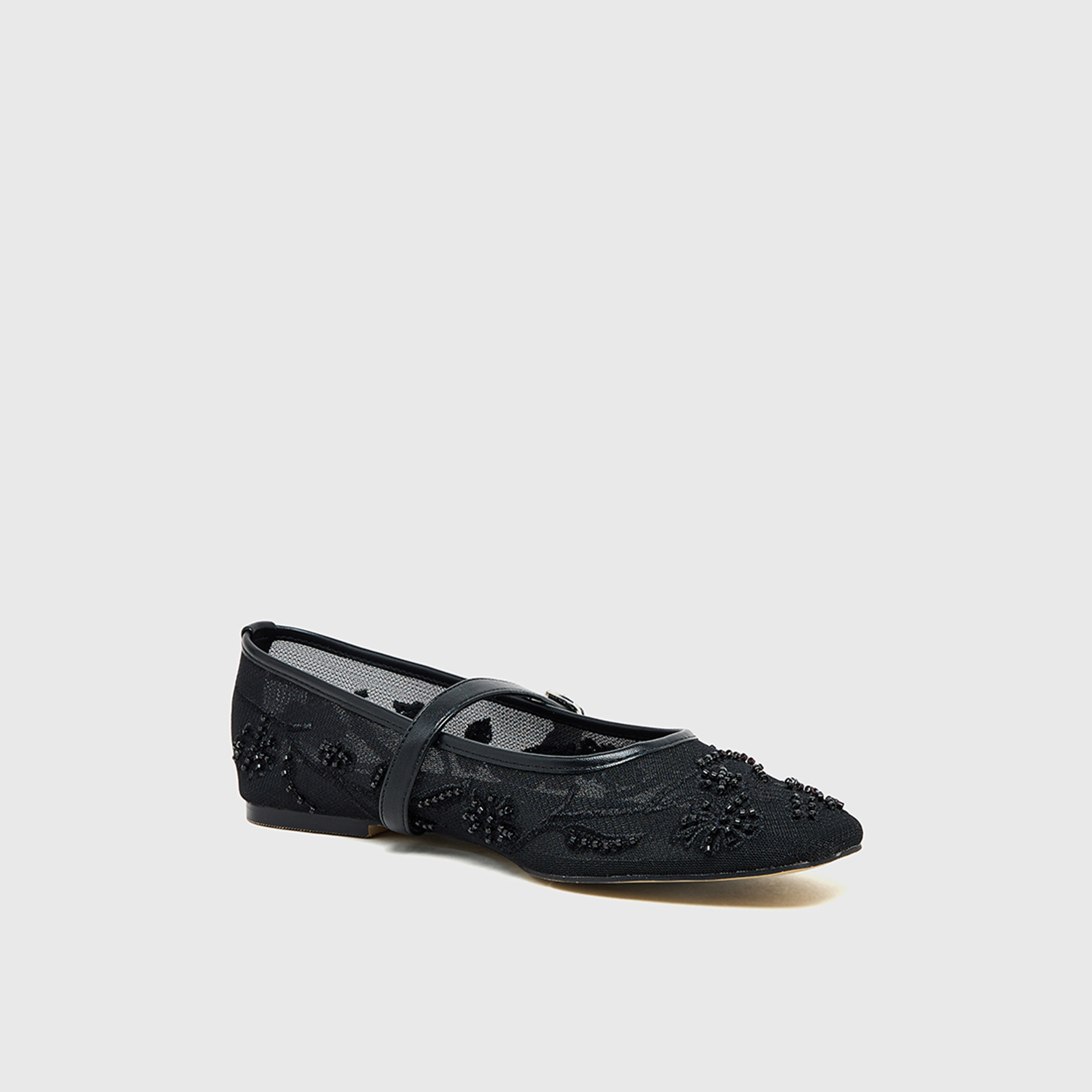ناين ويست - حذاء ماري جين مسطح بإبزيم للنساء | PF826-01-women-shoes-ballerinas-image-1