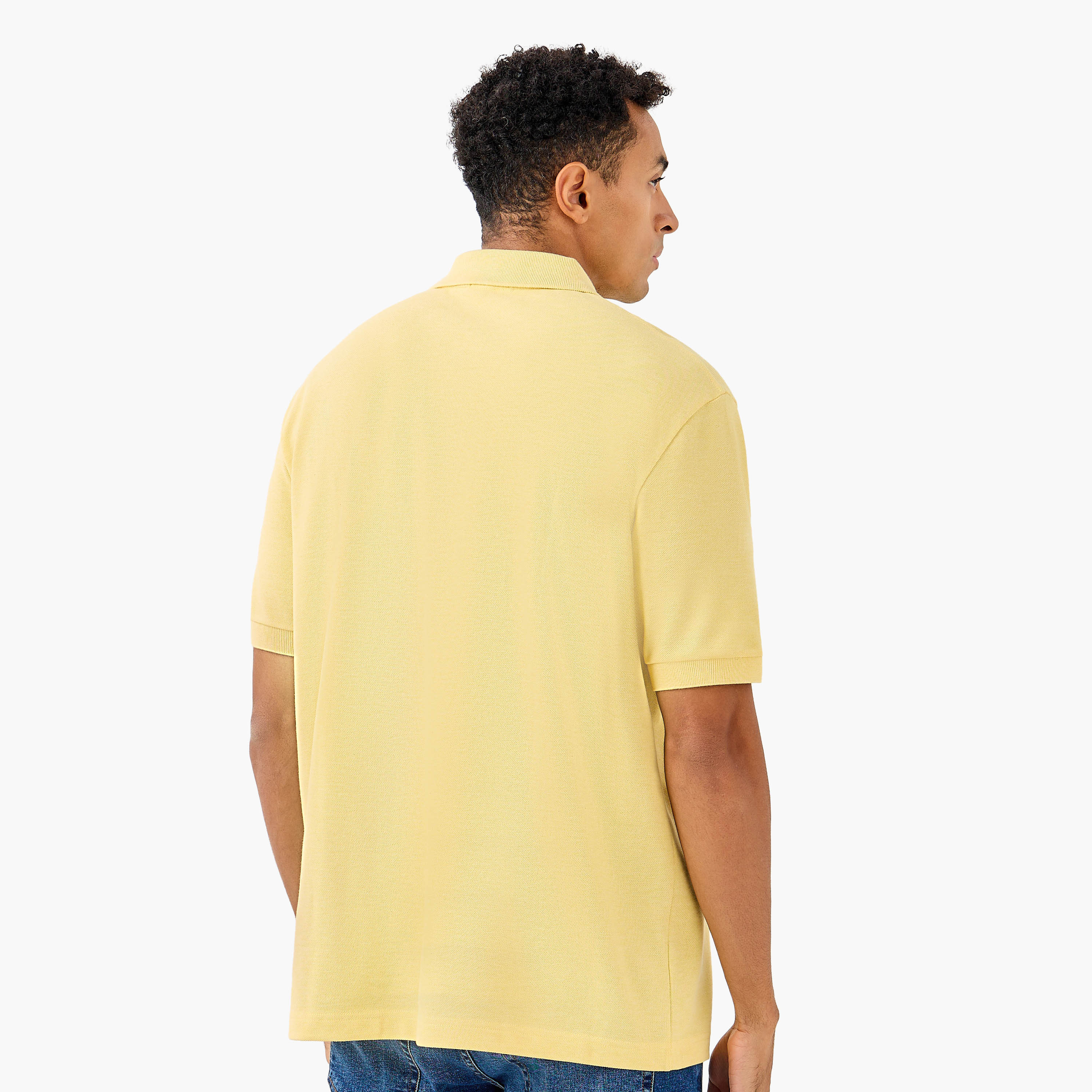 Lacoste Solid Polo T-shirt with Short Sleeves-men-clothing-tshirtsandpolos-polos-image-3