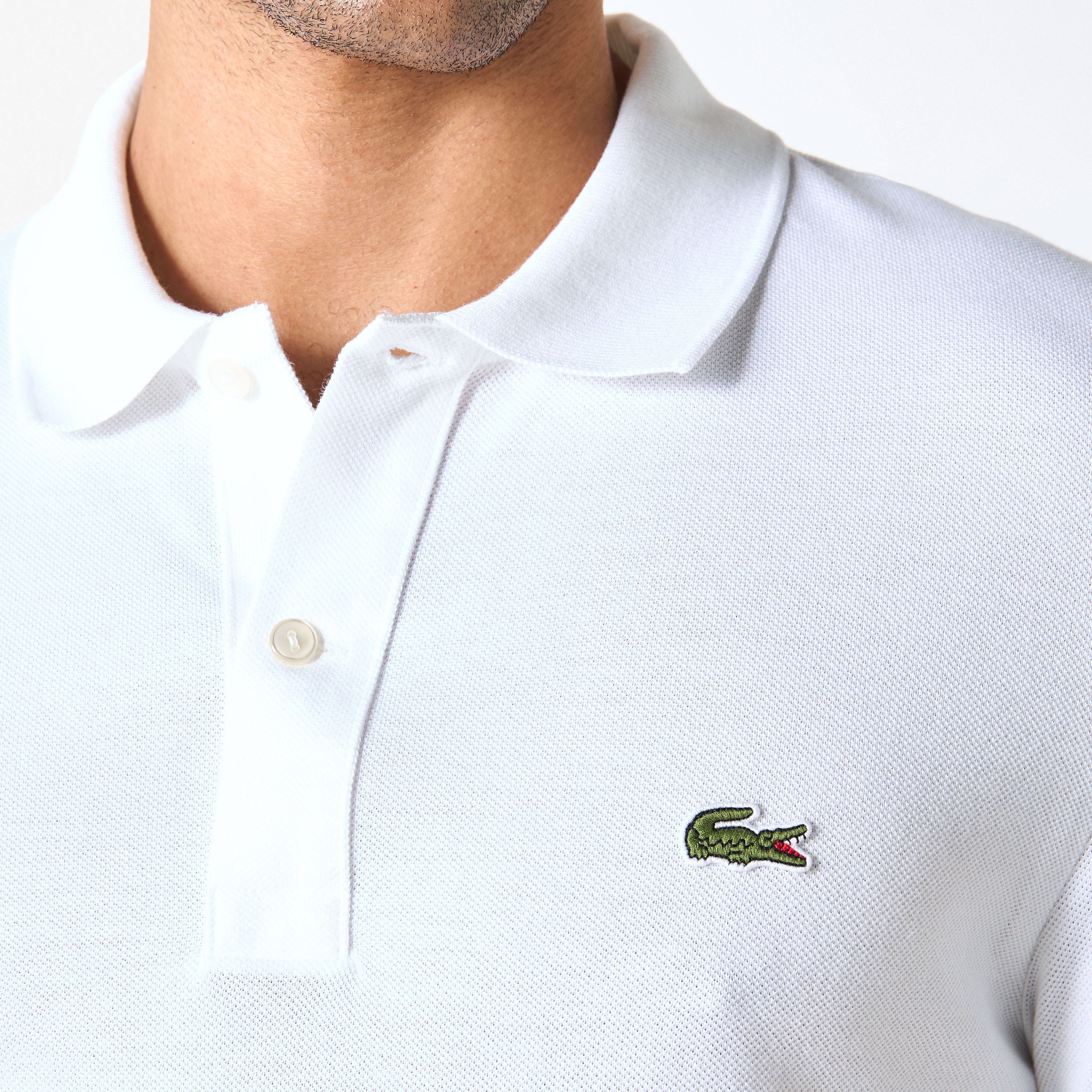 Lacoste Logo Applique Polo T-shirt with Short Sleeves-men-clothing-tshirtsandpolos-polos-image-3