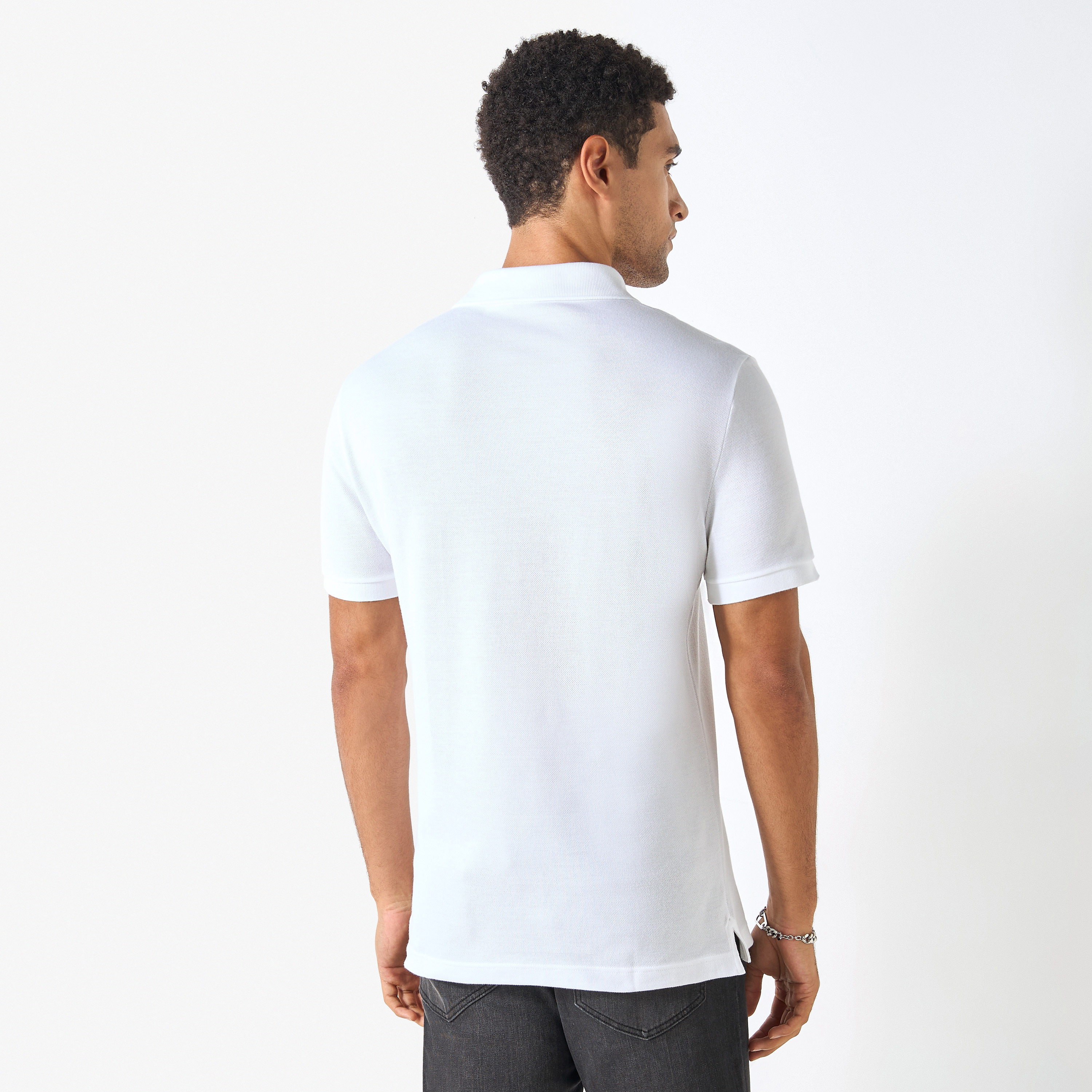 Lacoste Logo Applique Polo T-shirt with Short Sleeves-men-clothing-tshirtsandpolos-polos-image-5