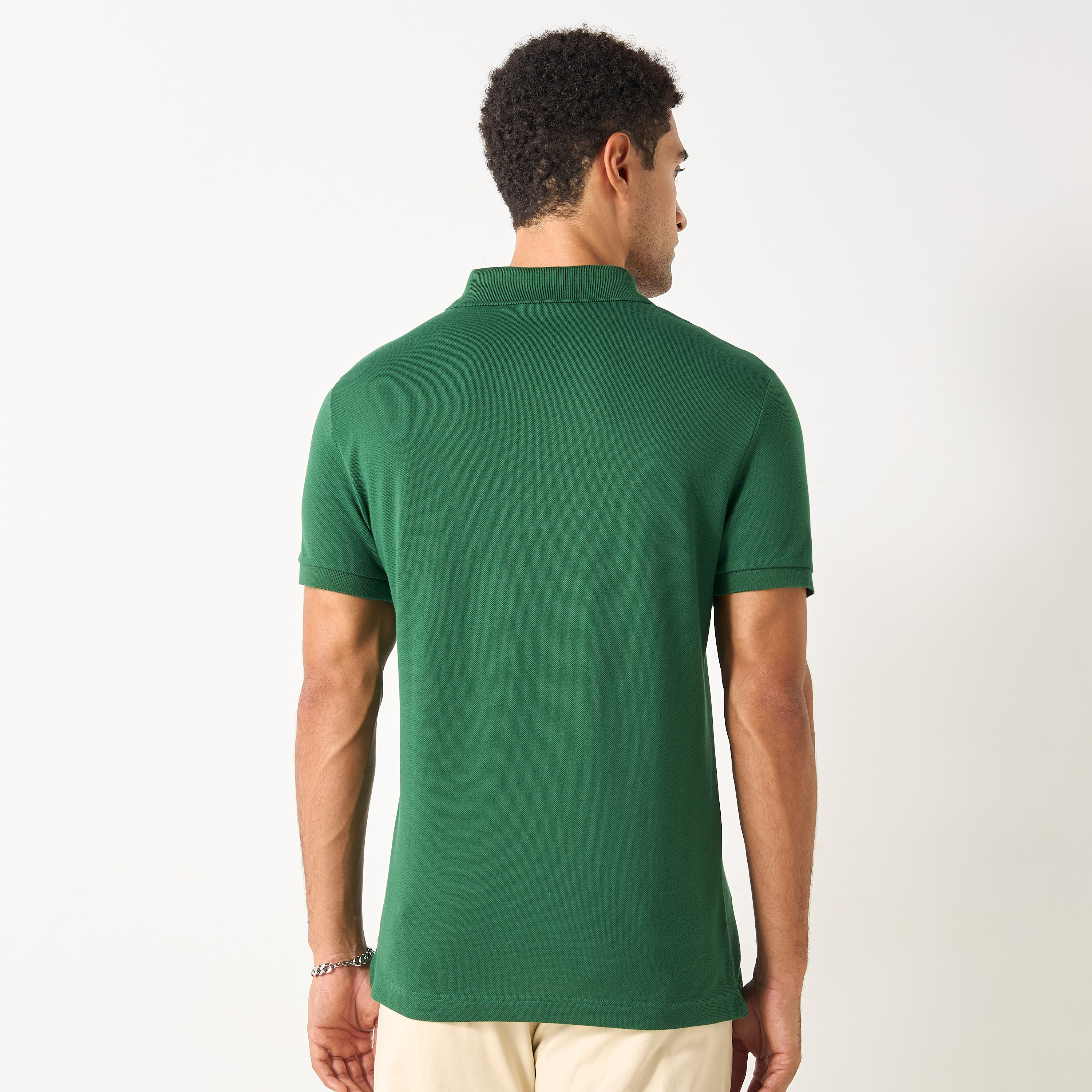 Lacoste Logo Applique Polo T-shirt with Short Sleeves-men-clothing-tshirtsandpolos-polos-image-5