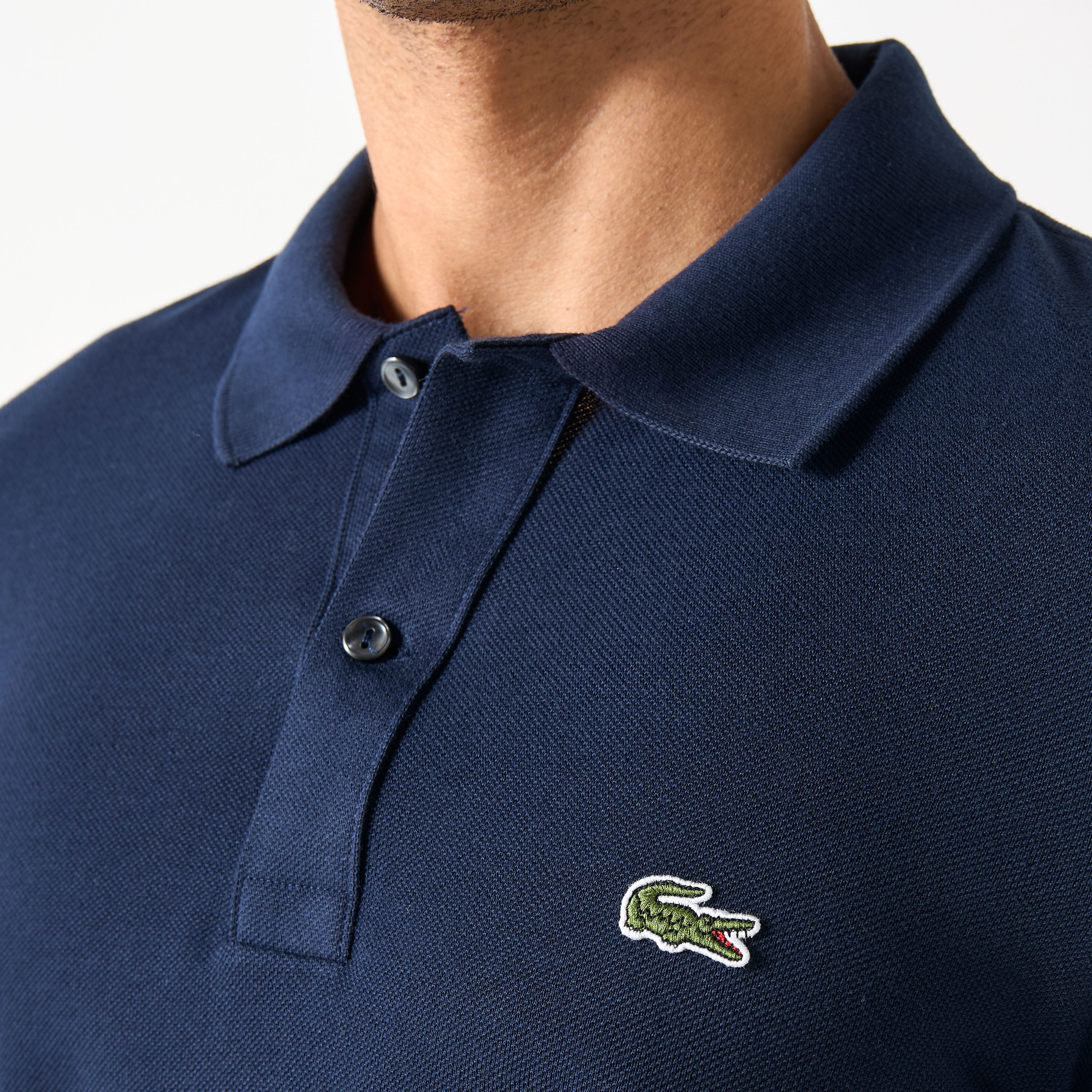 Lacoste Logo Applique Polo T-shirt with Short Sleeves-men-clothing-tshirtsandpolos-polos-image-3