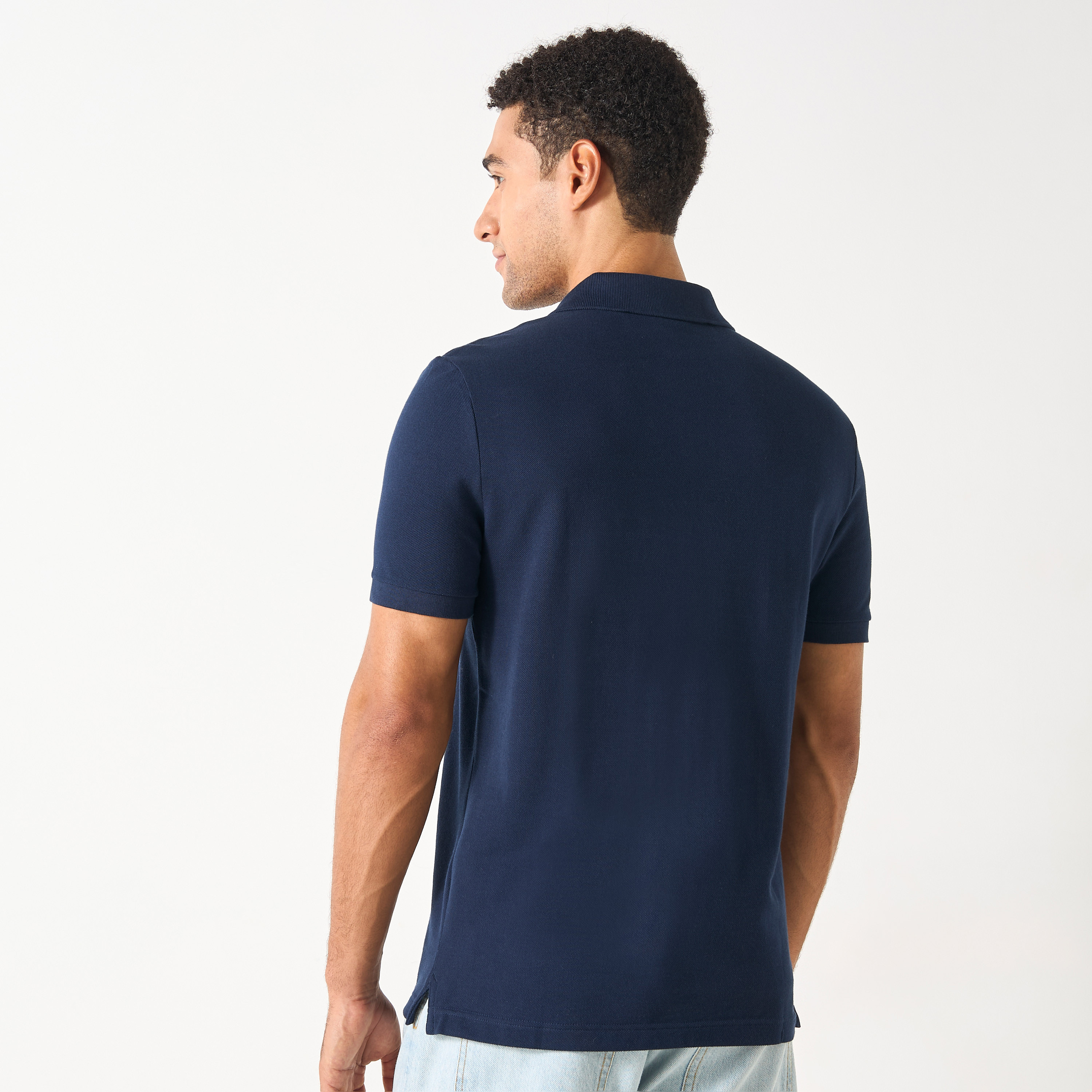 Lacoste Logo Applique Polo T-shirt with Short Sleeves-men-clothing-tshirtsandpolos-polos-image-5
