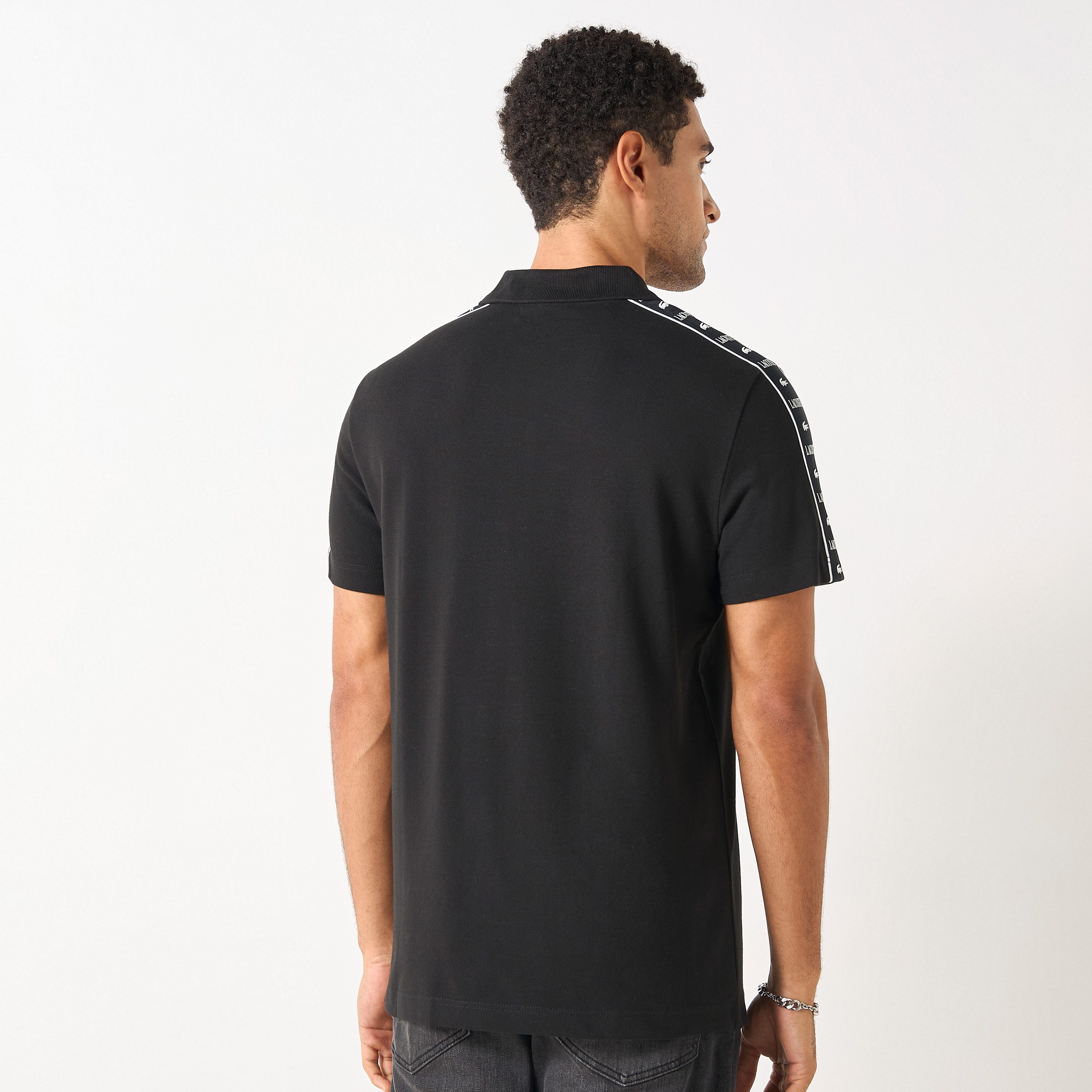 Lacoste Logo Print Polo T-shirt with Short Sleeves-men-clothing-tshirtsandpolos-polos-image-5