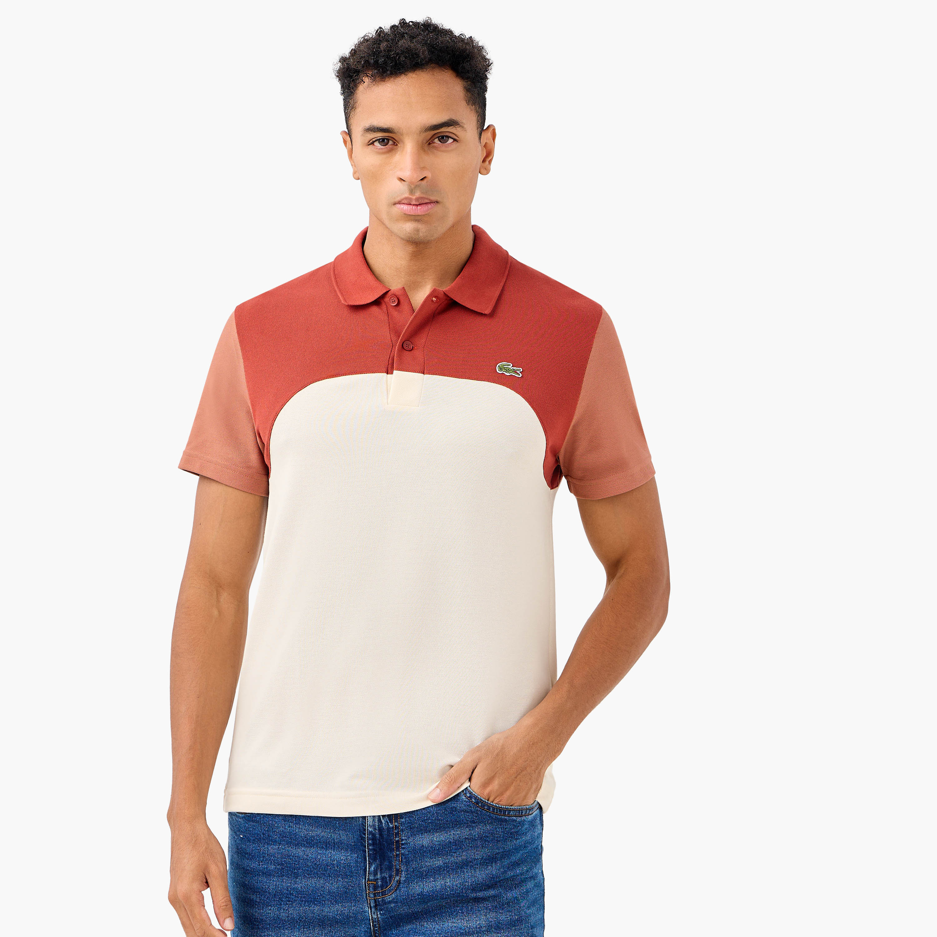 Lacoste Colourblock Polo T-shirt with Short Sleeves-men-clothing-tshirtsandpolos-polos-image-1