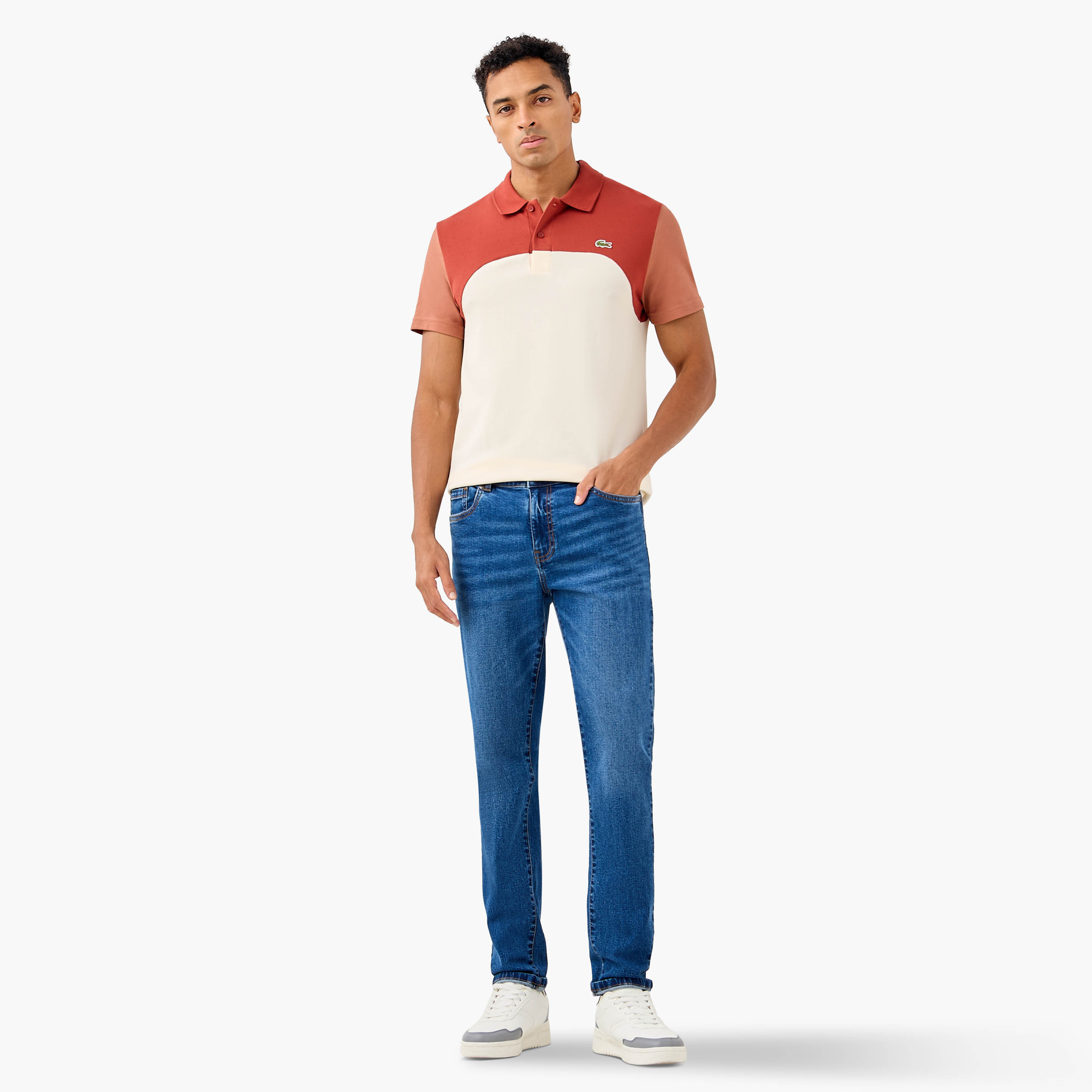 Lacoste Colourblock Polo T-shirt with Short Sleeves-men-clothing-tshirtsandpolos-polos-image-2
