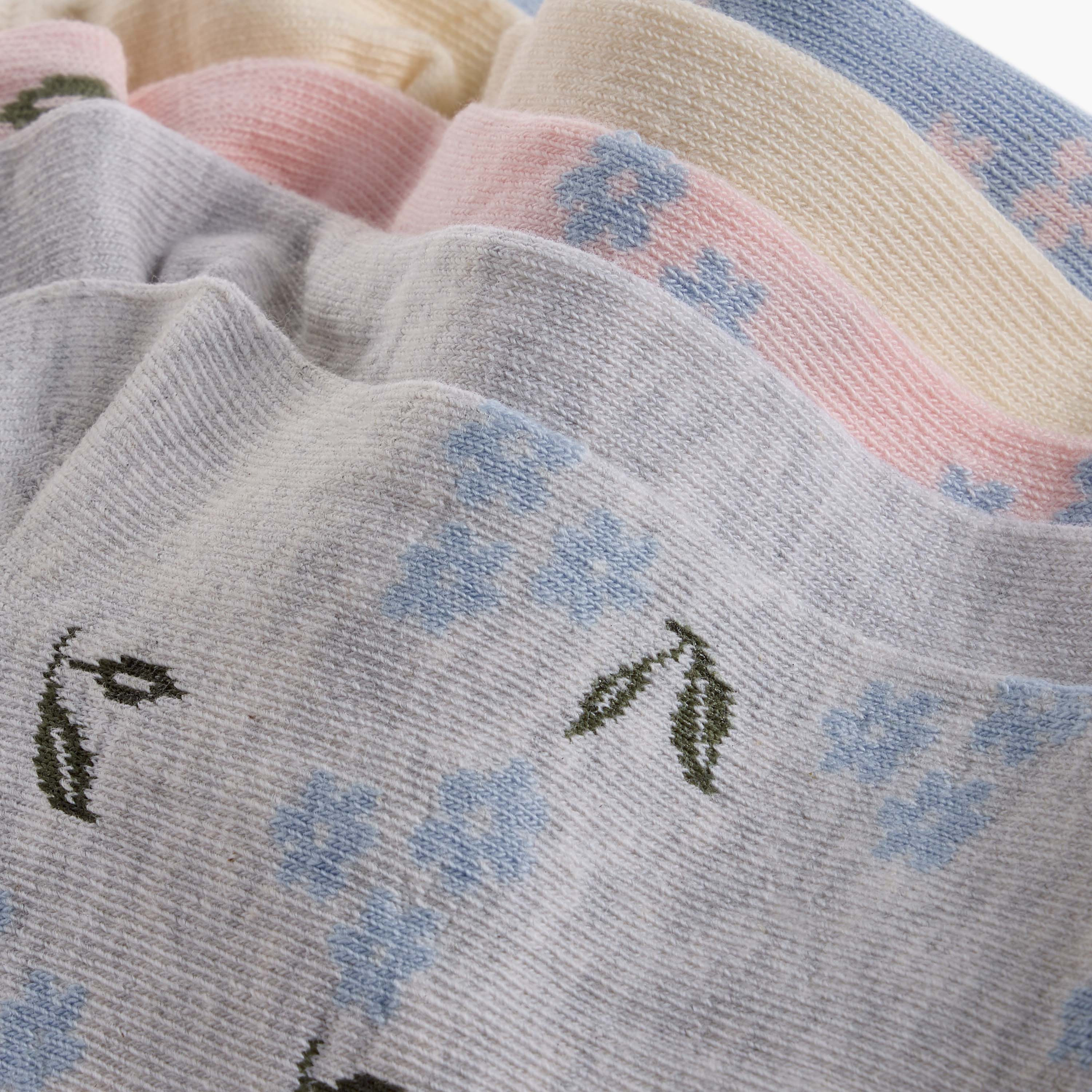 Celeste Assorted Ankle Length Socks - Set of 5-women-socksandstockings-image-4