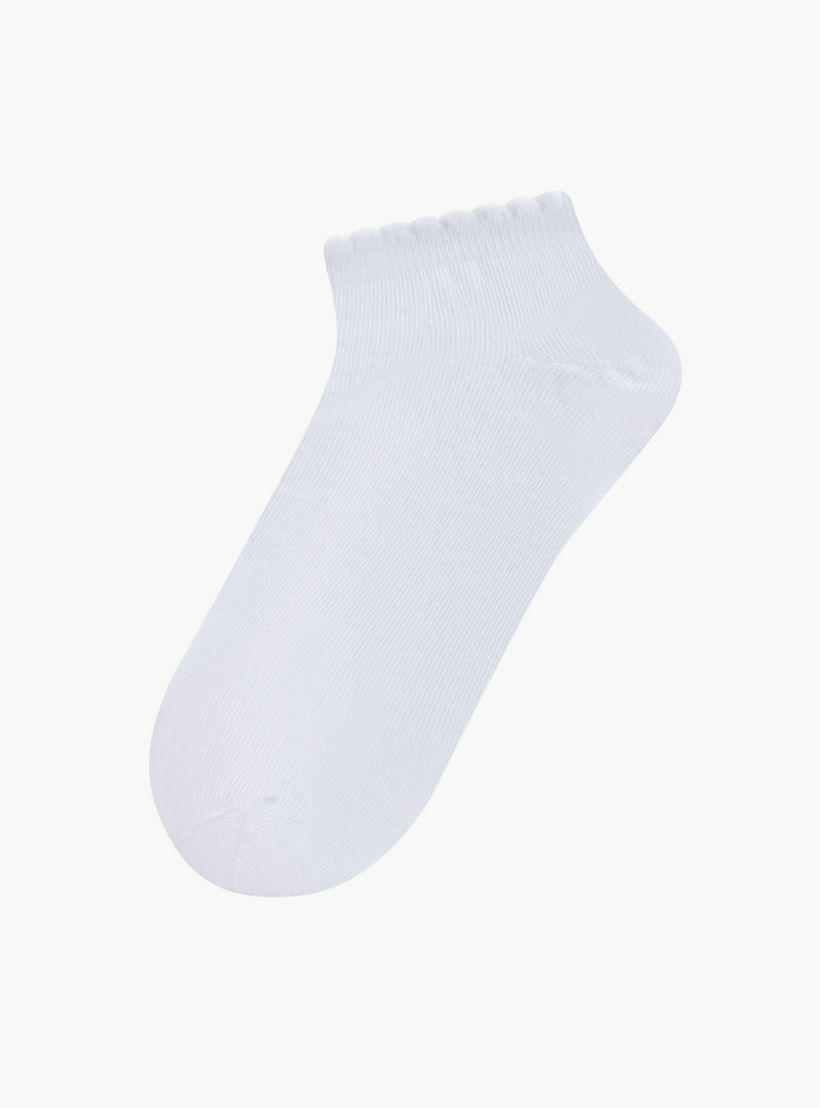 جوارب سادة بطول الكاحل من جونيورز - طقم 5 أزواج-girls-accessories-socks-image-2