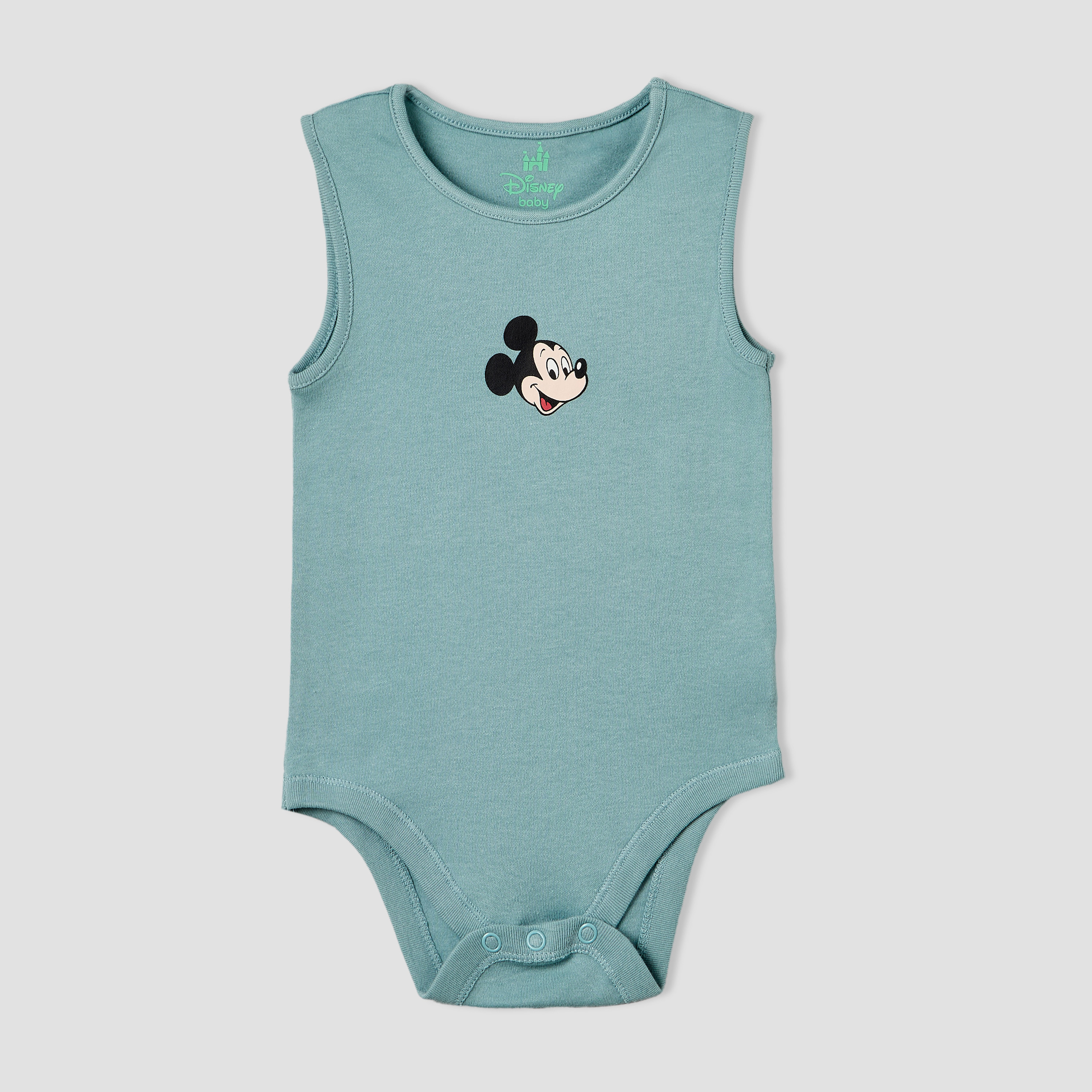 Pack of 3 Disney Crew Neck Sleeveless Bodysuit with Mickey Mouse and Friends Print-baby-boys-clothing-bodysuits-image-3