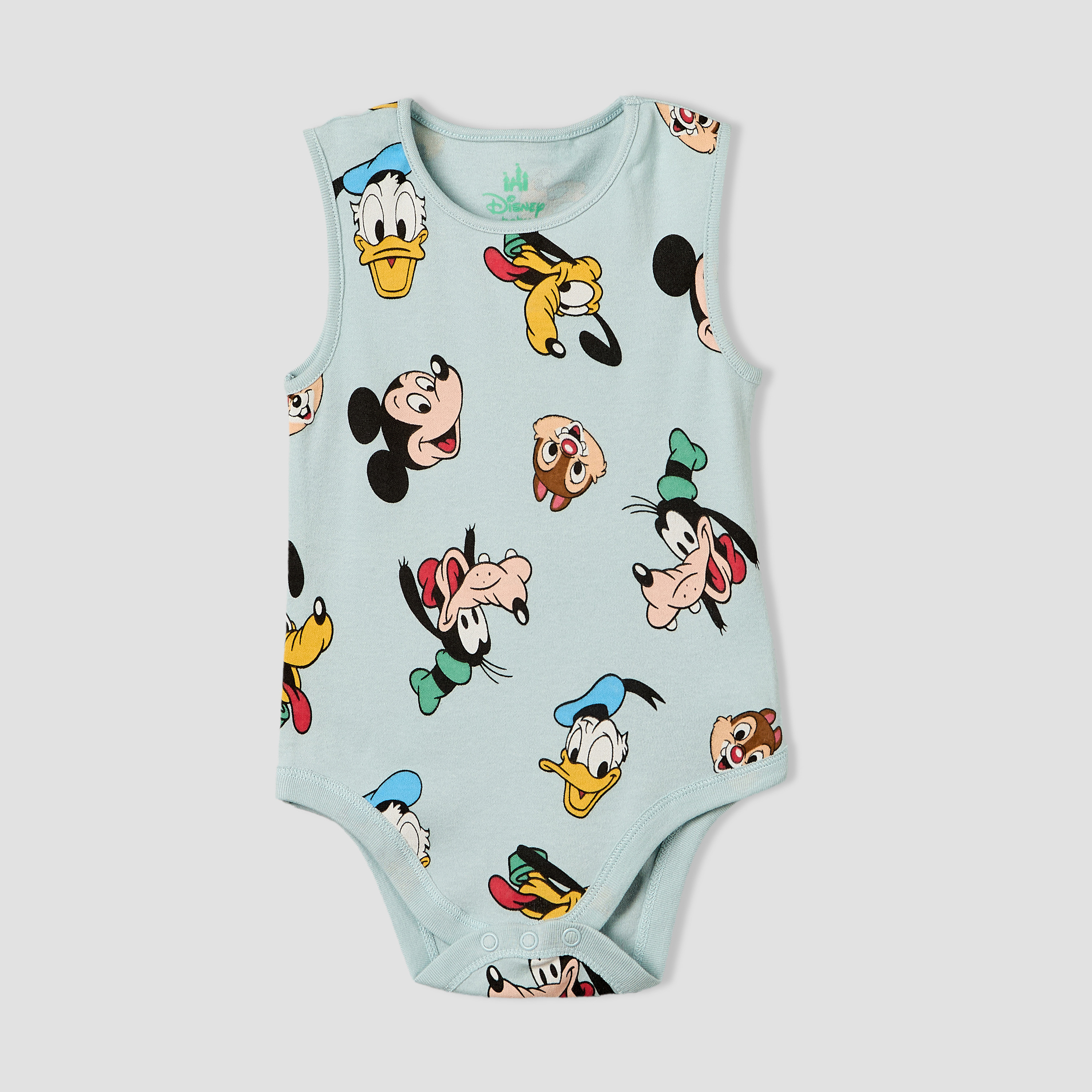 Pack of 3 Disney Crew Neck Sleeveless Bodysuit with Mickey Mouse and Friends Print-baby-boys-clothing-bodysuits-image-5
