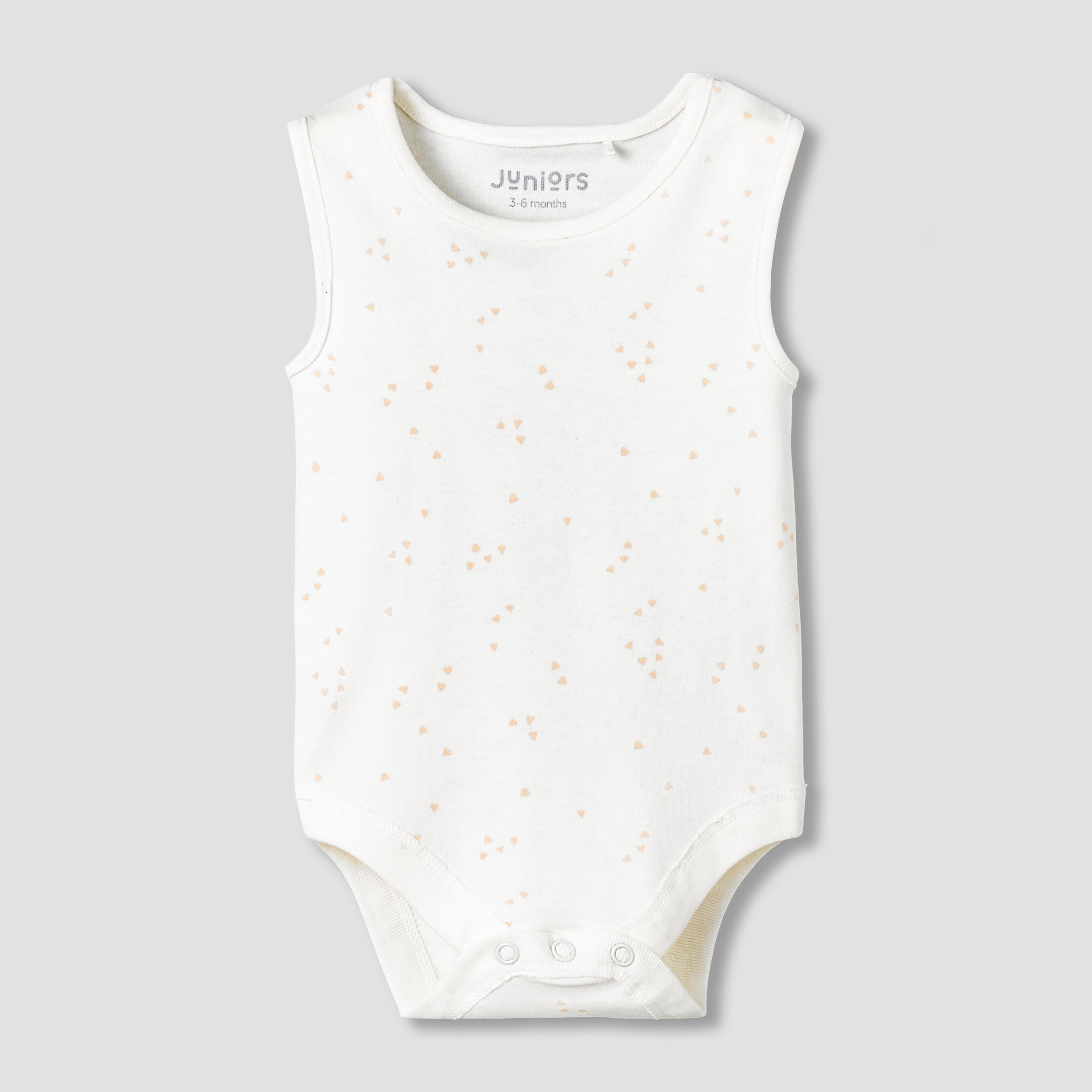 Pack of 3 Juniors Round Neck Sleeveless Bodysuit with Snap Button Closure-baby-boys-clothing-bodysuits-image-2