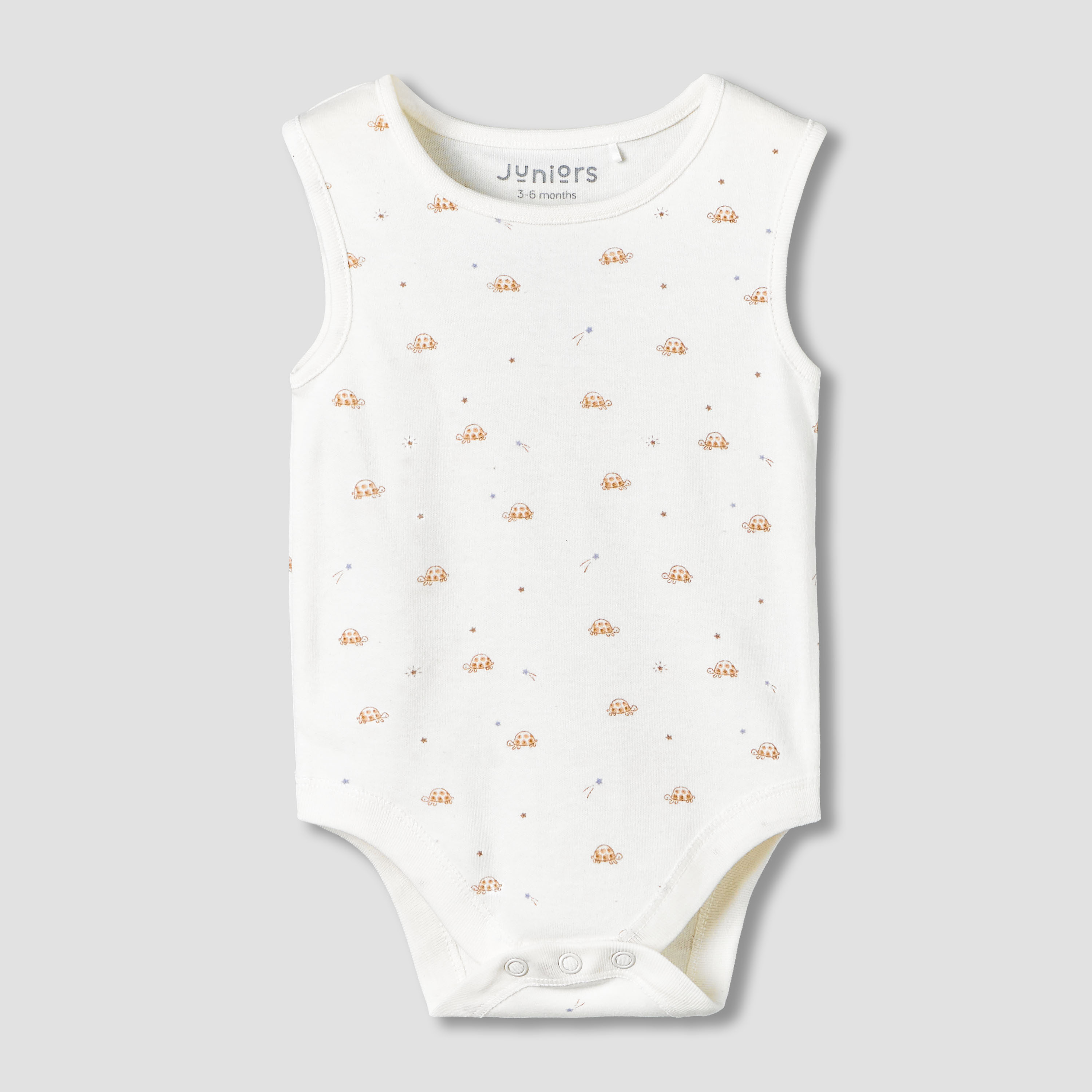 Pack of 3 Juniors Round Neck Sleeveless Bodysuit with Snap Button Closure-baby-boys-clothing-bodysuits-image-3