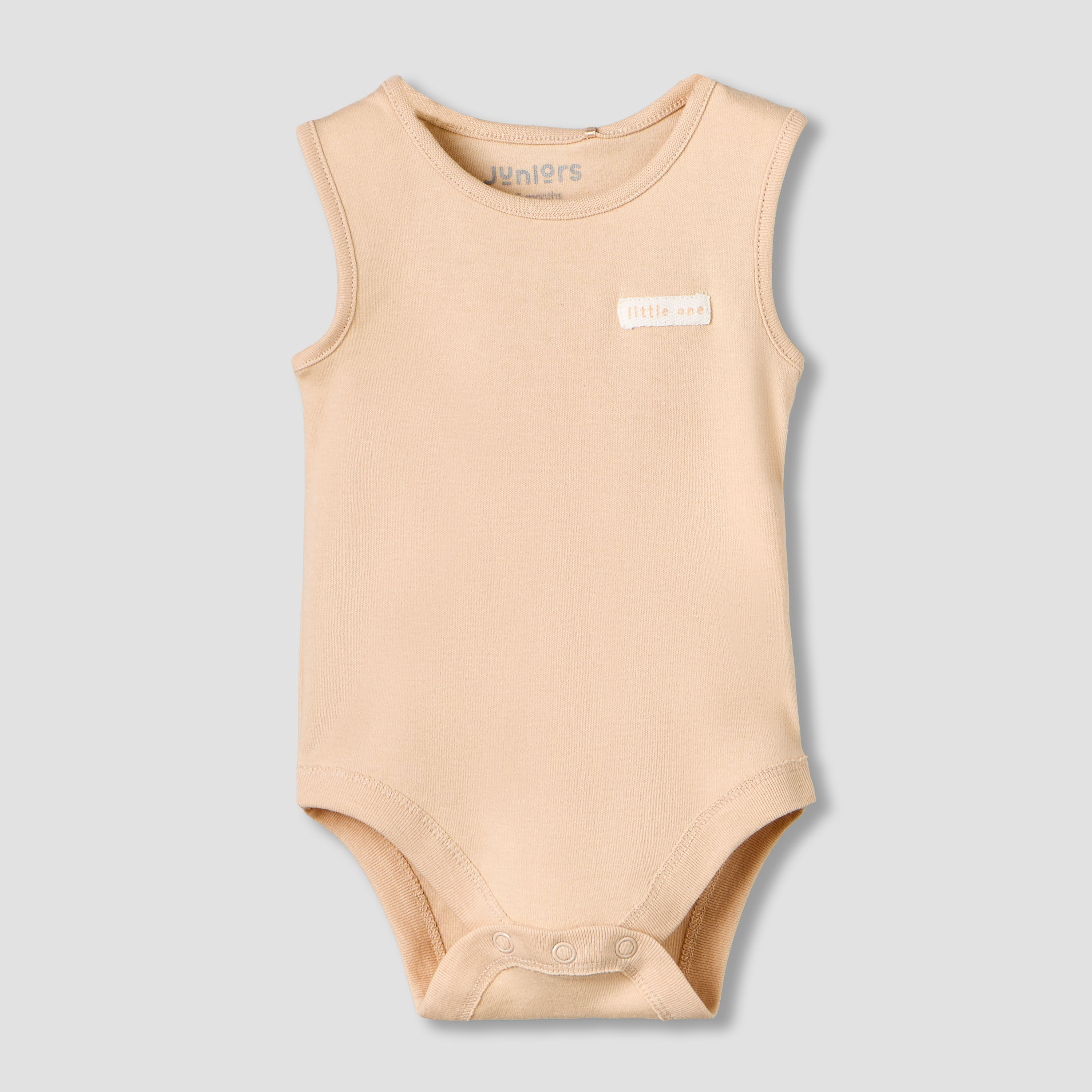 Pack of 3 Juniors Round Neck Sleeveless Bodysuit with Snap Button Closure-baby-boys-clothing-bodysuits-image-4