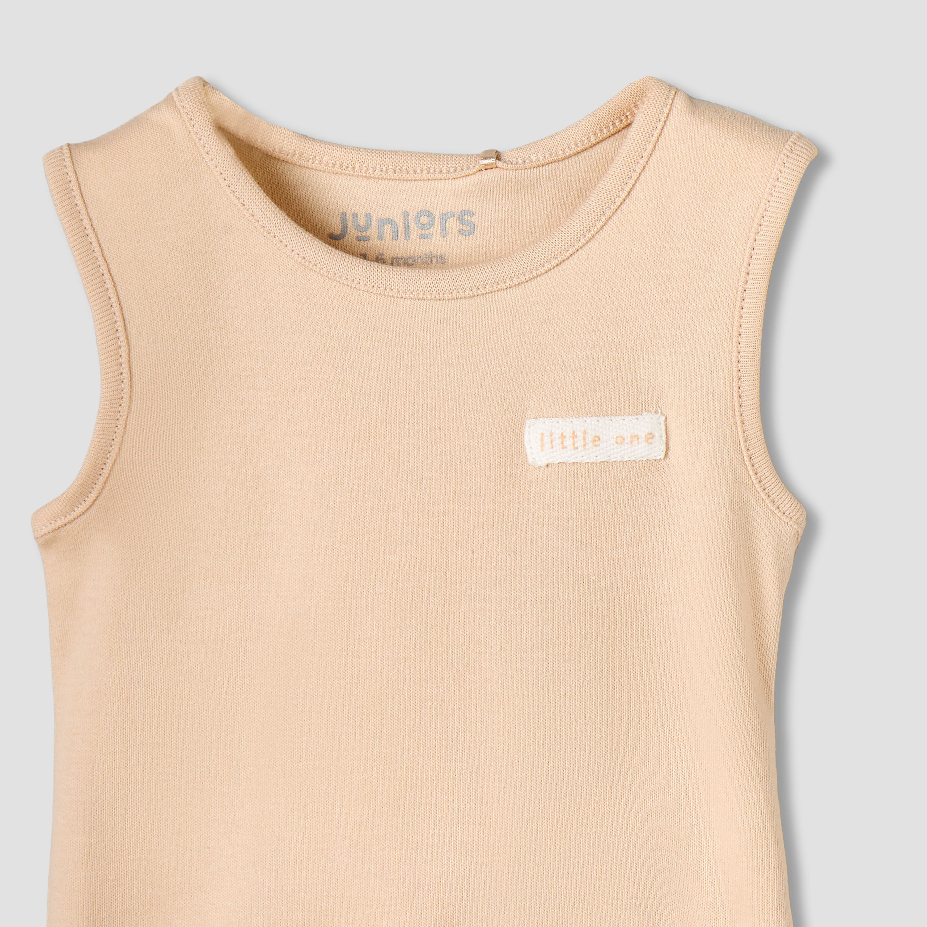Pack of 3 Juniors Round Neck Sleeveless Bodysuit with Snap Button Closure-baby-boys-clothing-bodysuits-image-5