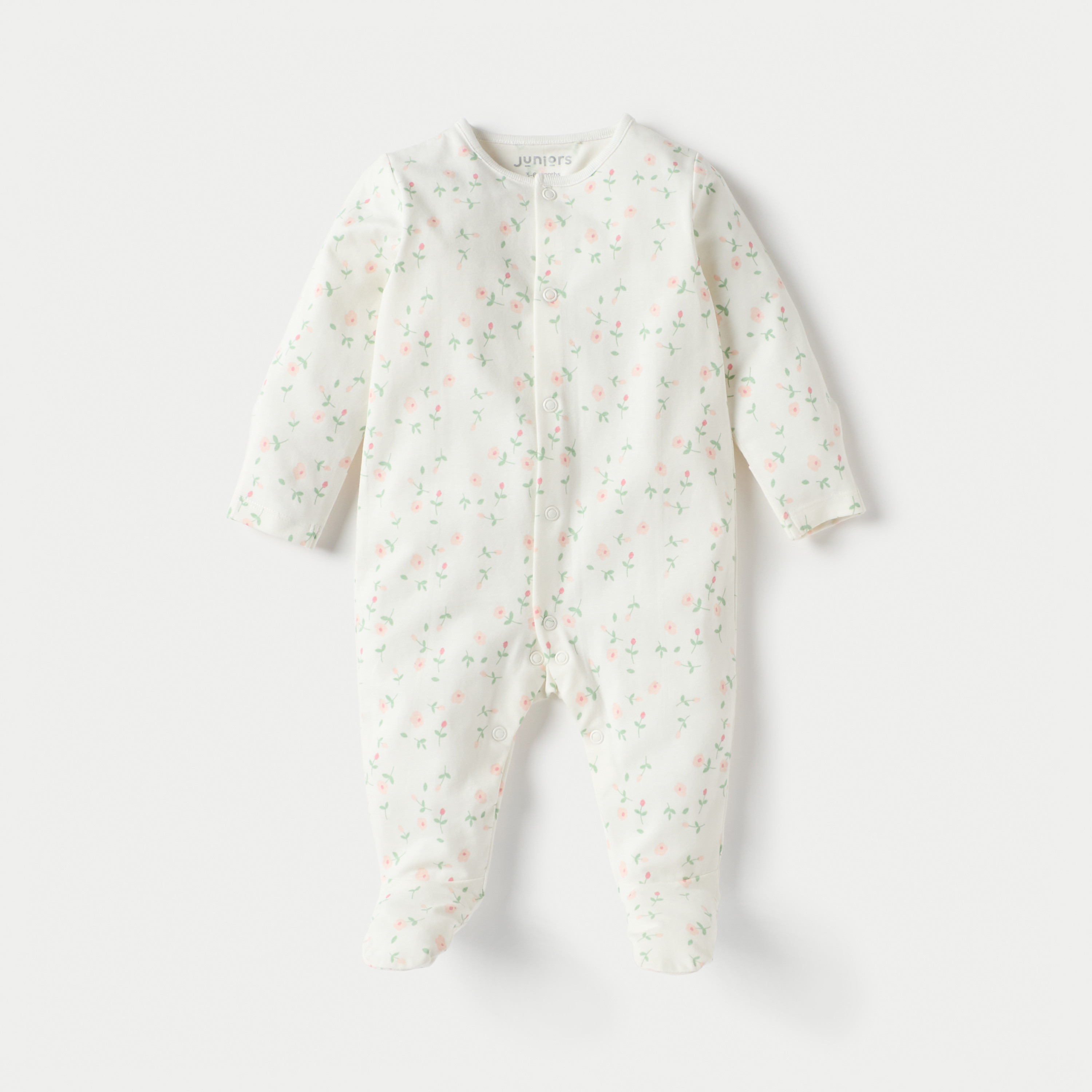 بدلة نوم بأقدام مغلقة وأكمام طويلة من جونيورز - طقم من قطعتين متنوعتين-baby-girls-clothing-nightwear-sleepsuits-image-3