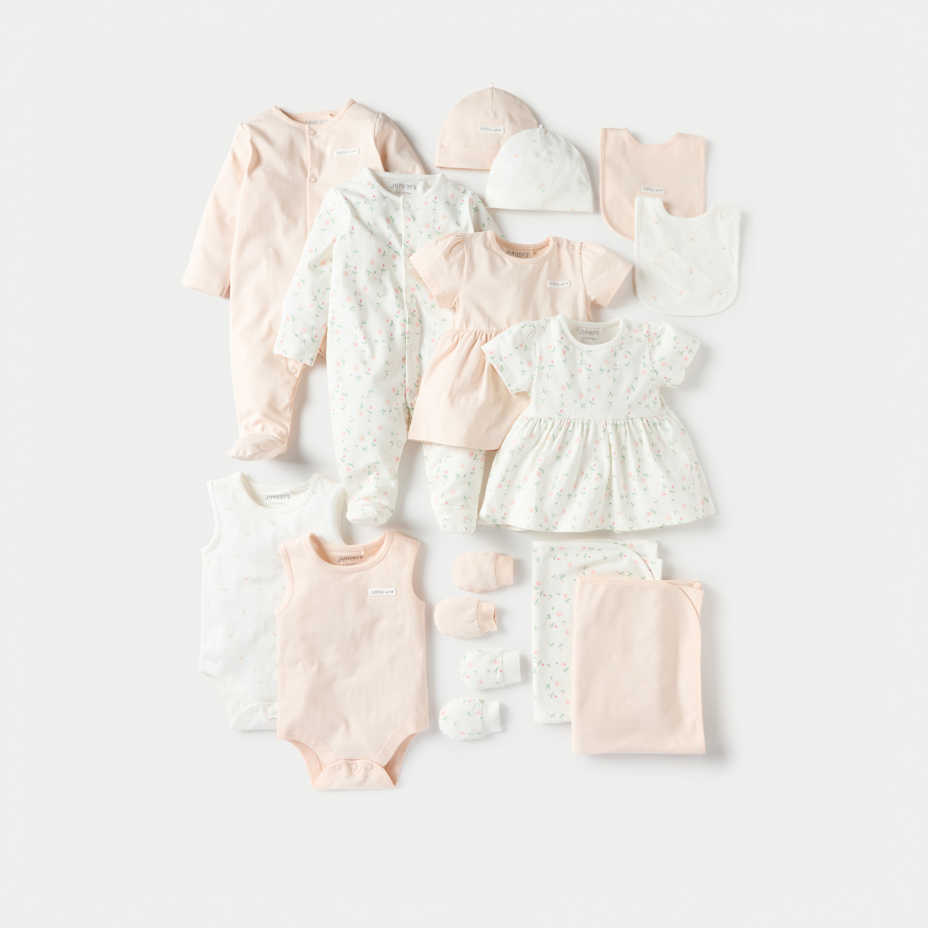 بدلة نوم بأقدام مغلقة وأكمام طويلة من جونيورز - طقم من قطعتين متنوعتين-baby-girls-clothing-nightwear-sleepsuits-image-6