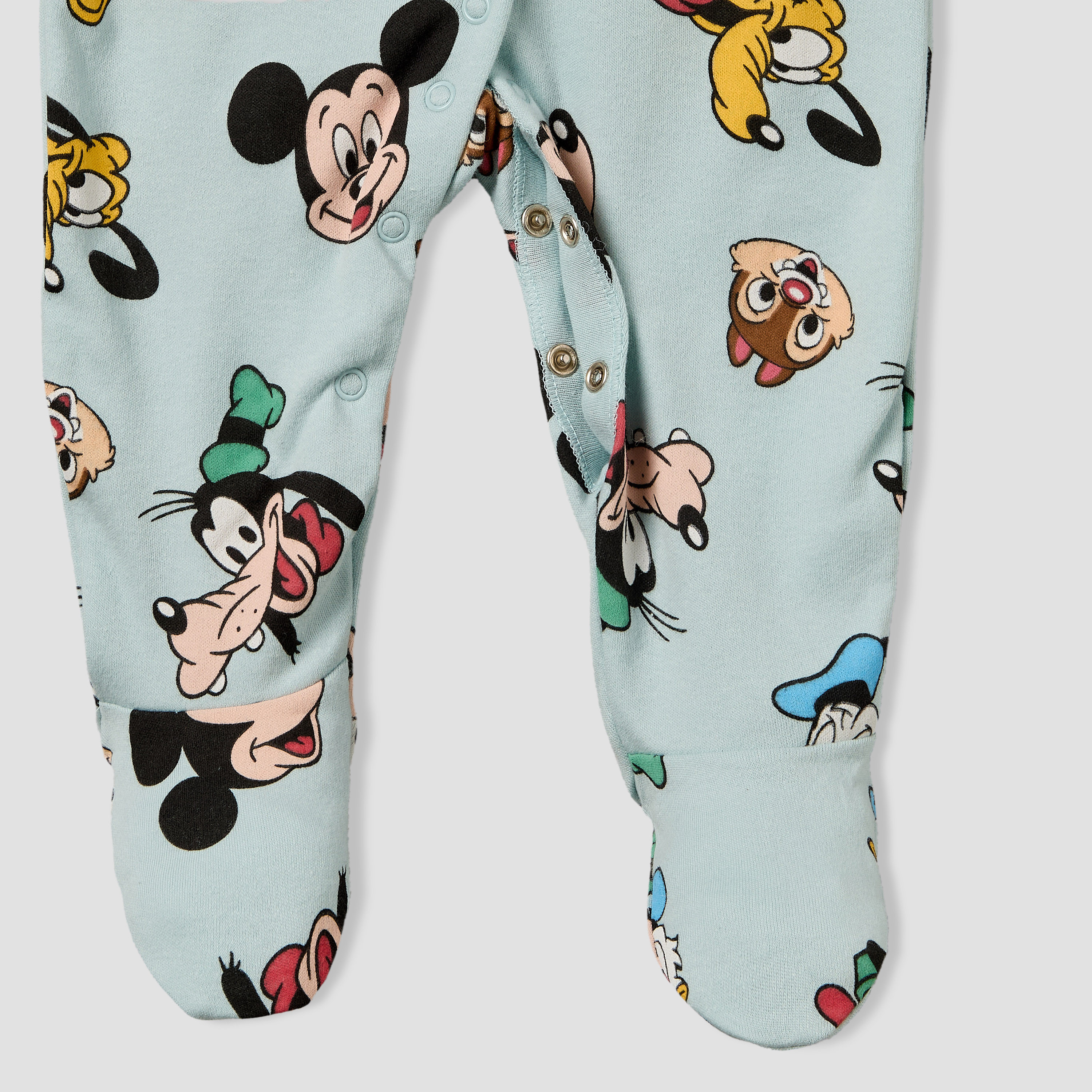 Pack of 2 Disney Cotton Crew Neck Long Sleeves Sleepsuit with Mickey Mouse and Friends Print-baby-boys-clothing-nightwear-sleepsuits-image-6