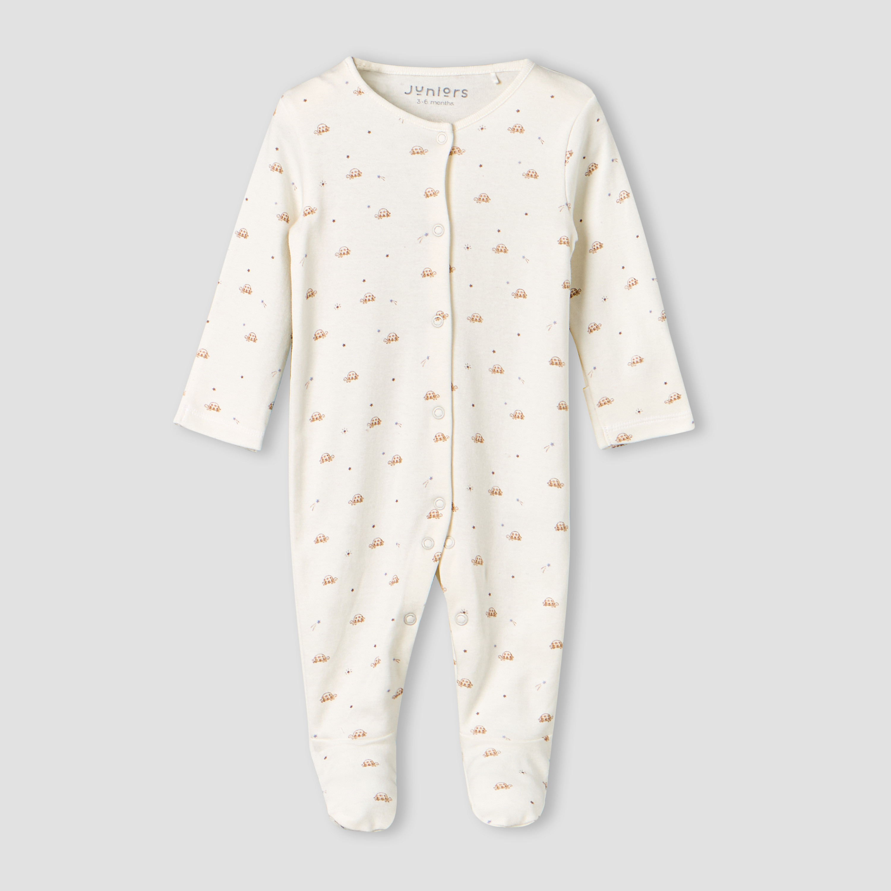 Pack of 2 Juniors Cotton Long Sleeves Sleepsuit with Closed Feet Design-baby-boys-clothing-nightwear-sleepsuits-image-3