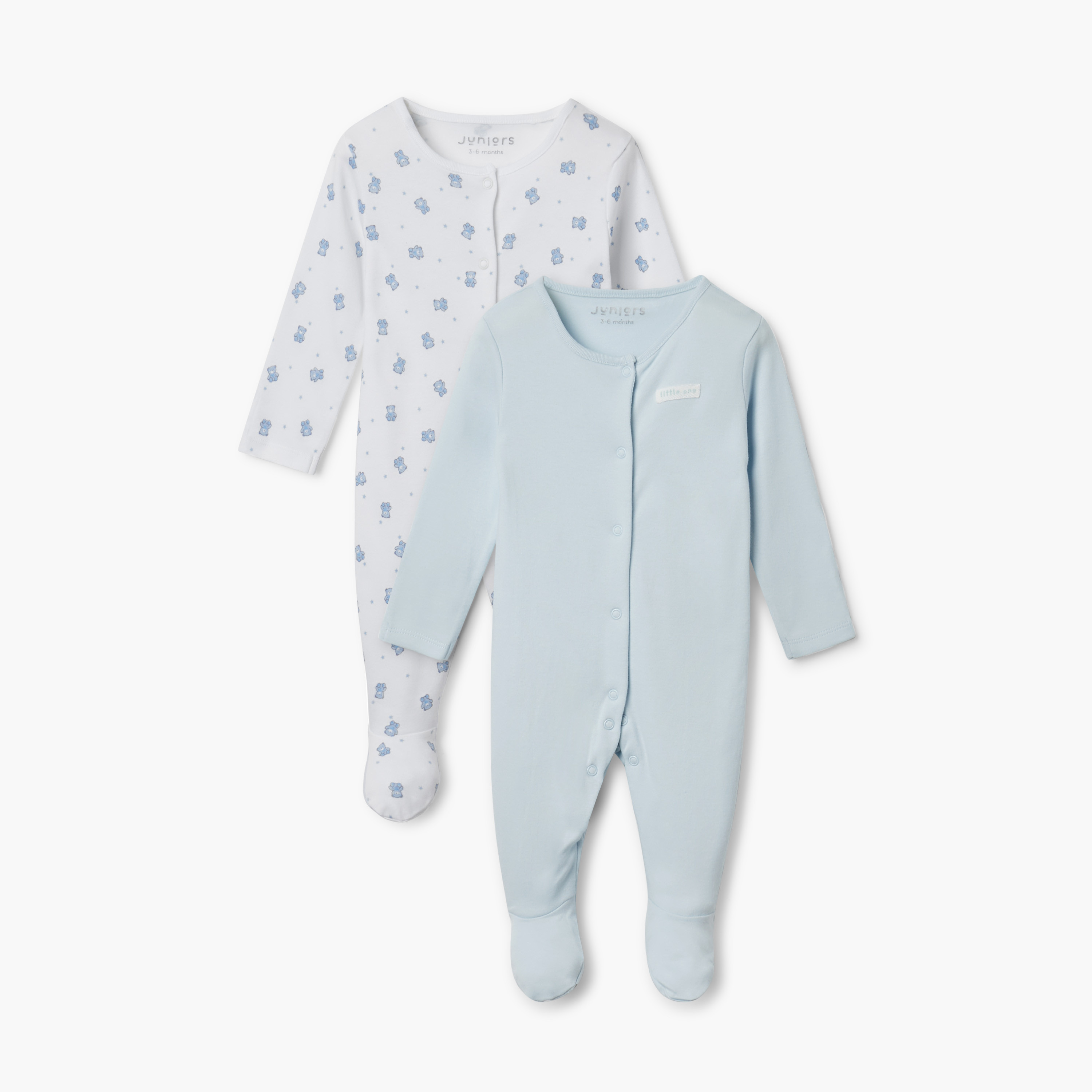 بدلات نوم متنوعة بأكمام طويلة من جونيورز - طقم من قطعتين-baby-boys-clothing-nightwear-sleepsuits-image-1