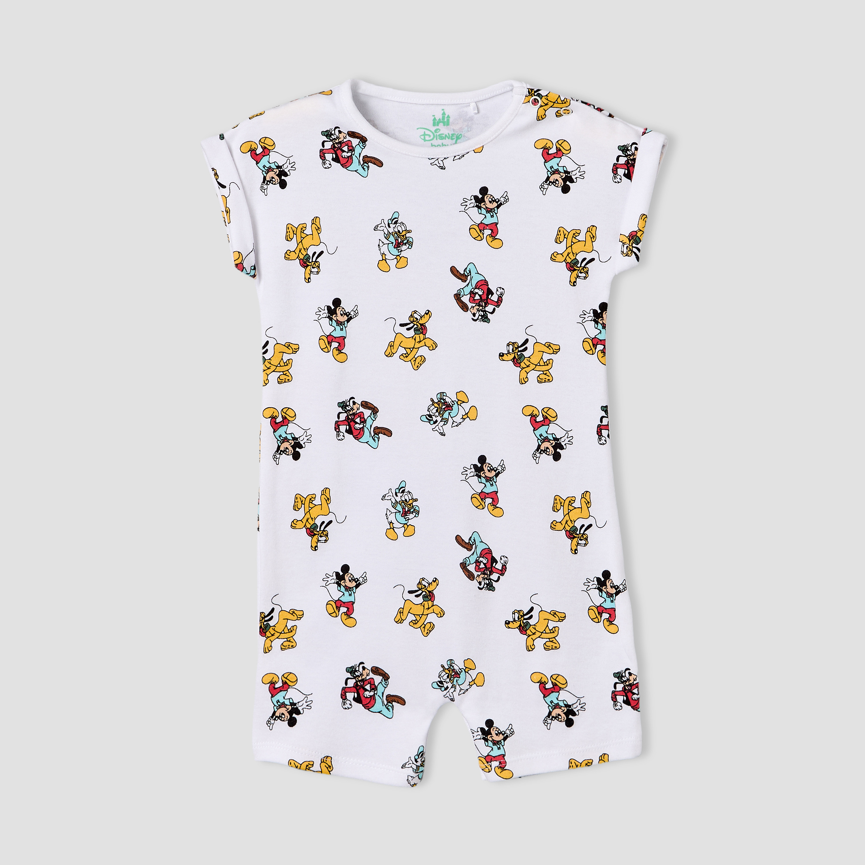 Set of 2 Disney Cotton Crew Neck Sleepsuit with Romper-baby-boys-clothing-rompers-image-2