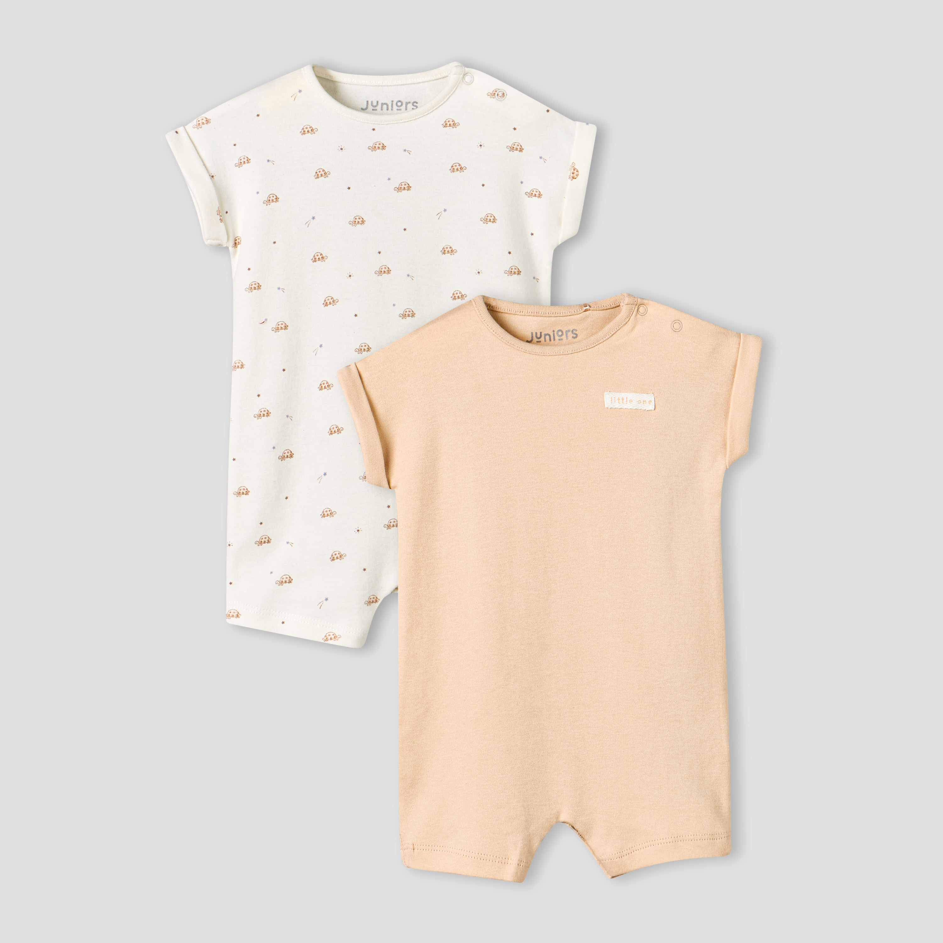 Pack of 2 Juniors Short Sleeves Romper with Assorted Design-baby-boys-clothing-rompers-image-1