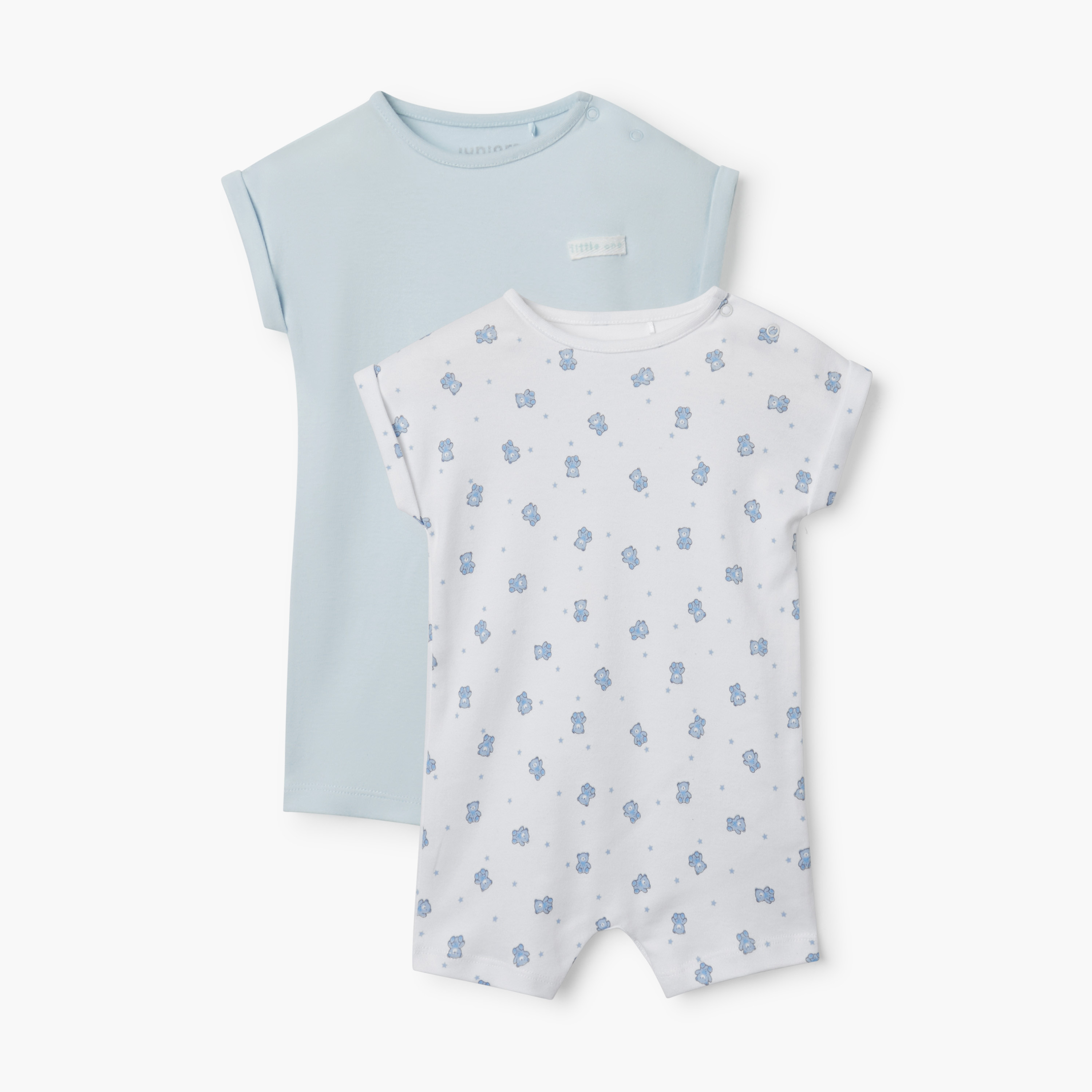 أفرول بأكمام ممتدة وطبعات من جونيورز - طقم من قطعتين-baby-boys-clothing-rompers-image-6