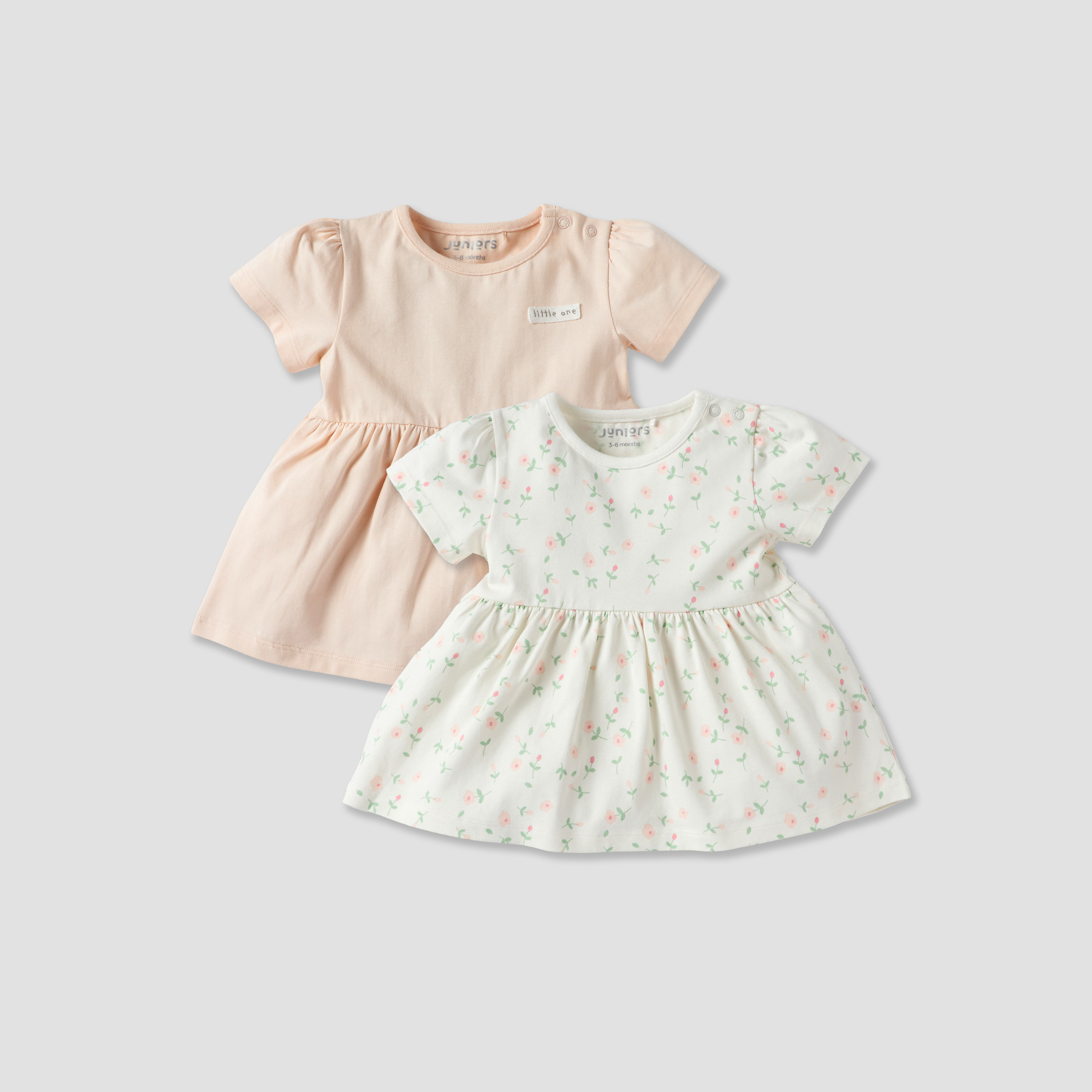 فساتين إيه لاين متنوعة بياقة مستديرة من جونيورز - طقم من قطعتين-baby-girls-clothing-dressesandjumpsuits-image-1